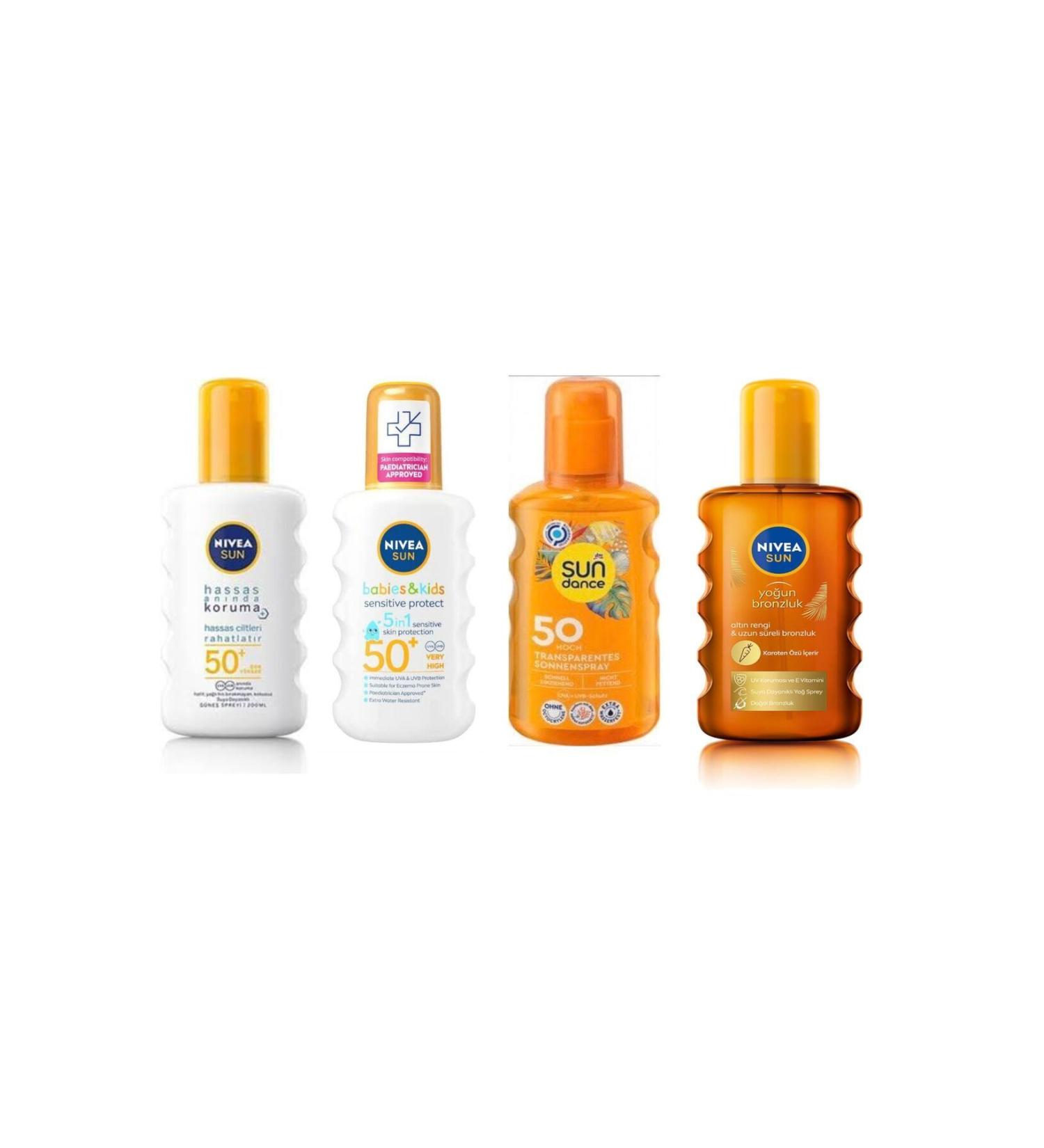 SUNDANCE Sun Dance Transparent 50 spf + child protection + adult + Intense Bronze