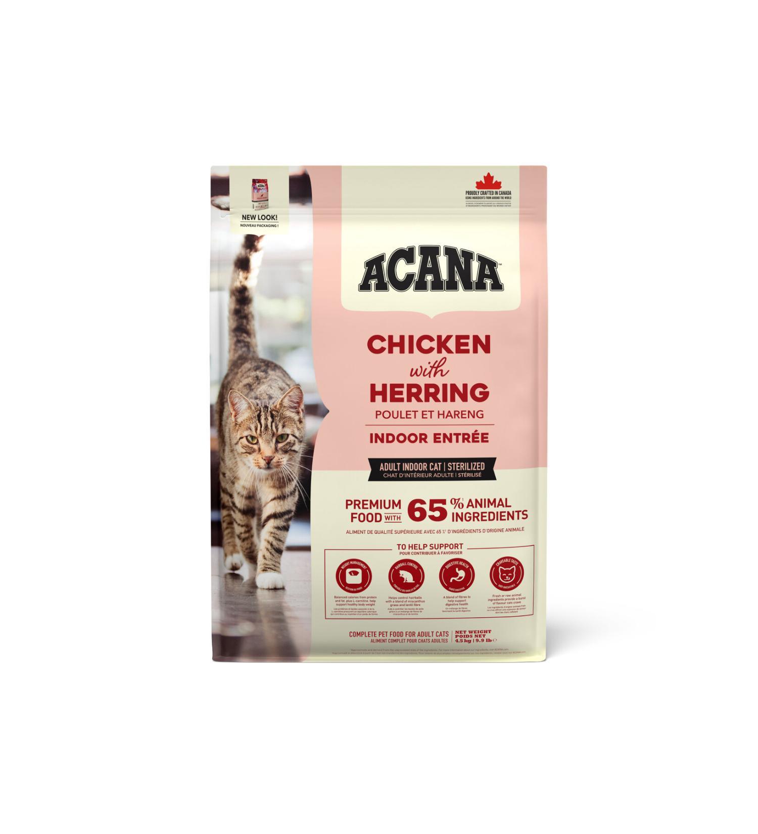 Acana Indoor Entree Sterilized Cat Food 4.5kg