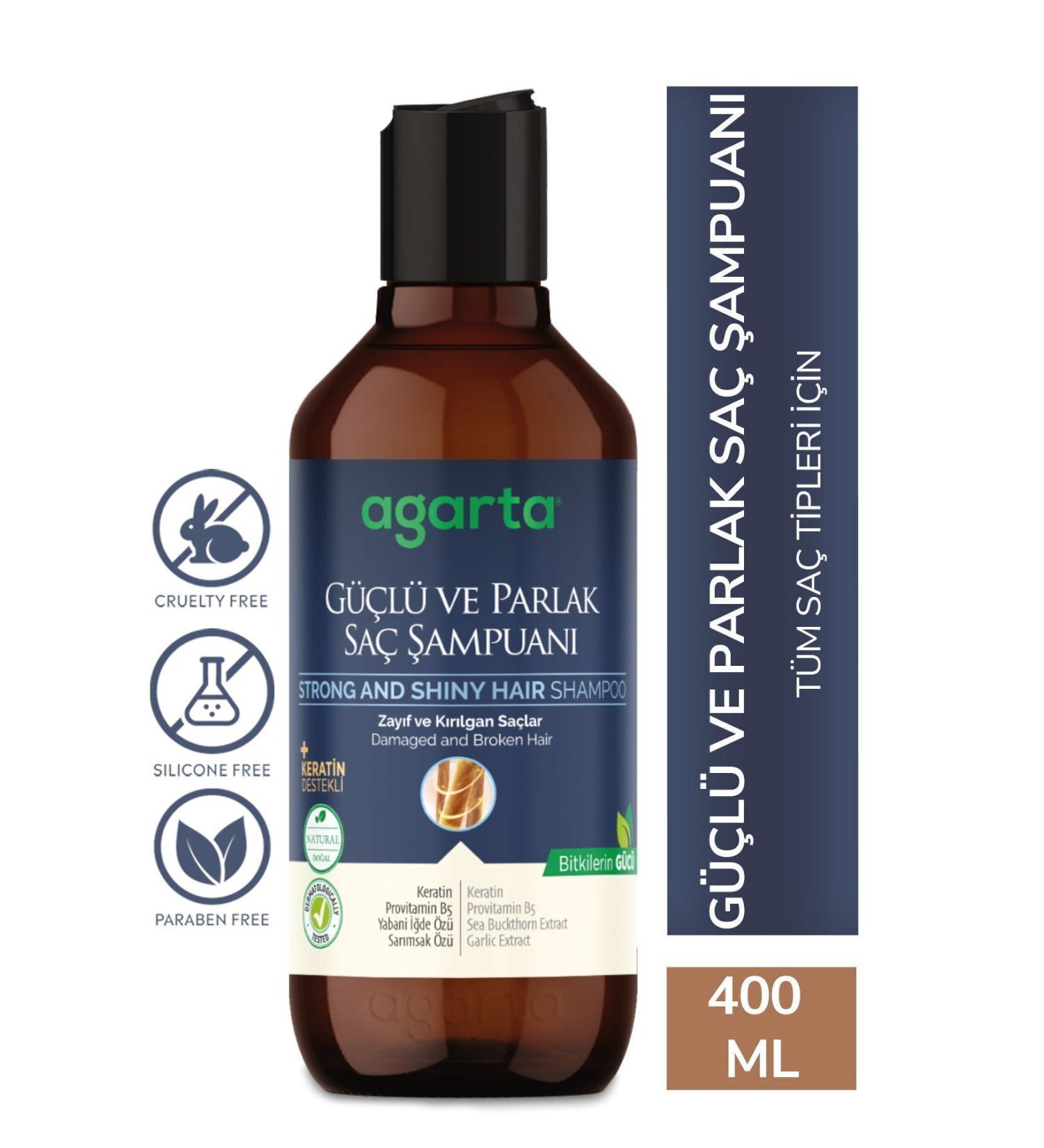 Agarta Hair Care Shampoo Strong and Shiny 400 ml - Buy Online on GoSupps.com