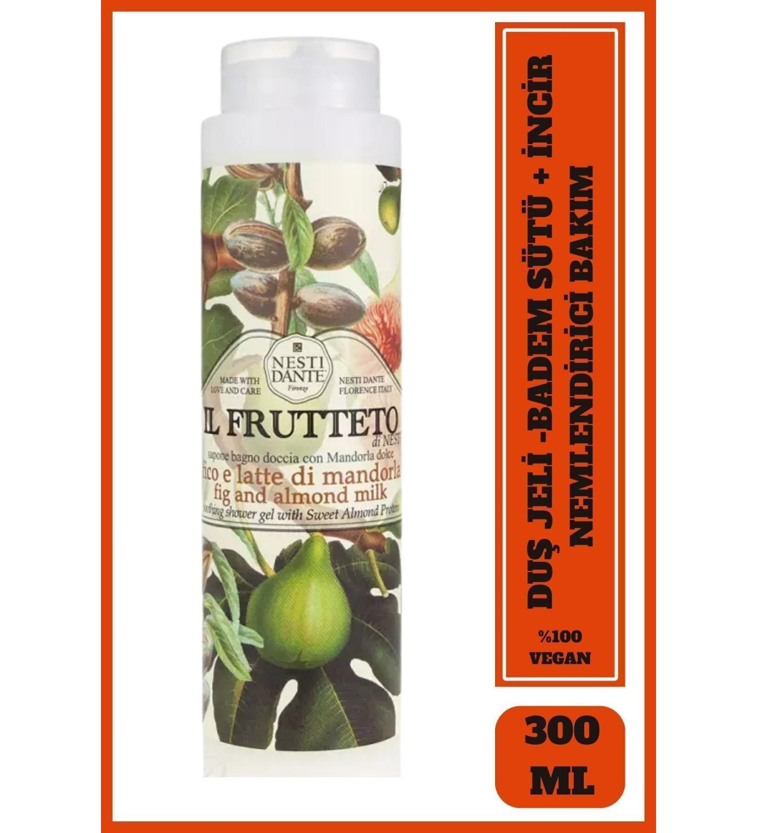 Nesti Dante Il Frutteto Fig & Allmond Milk Shower Gel 300ml | Moisturizing | Almond Milk Fig Extract