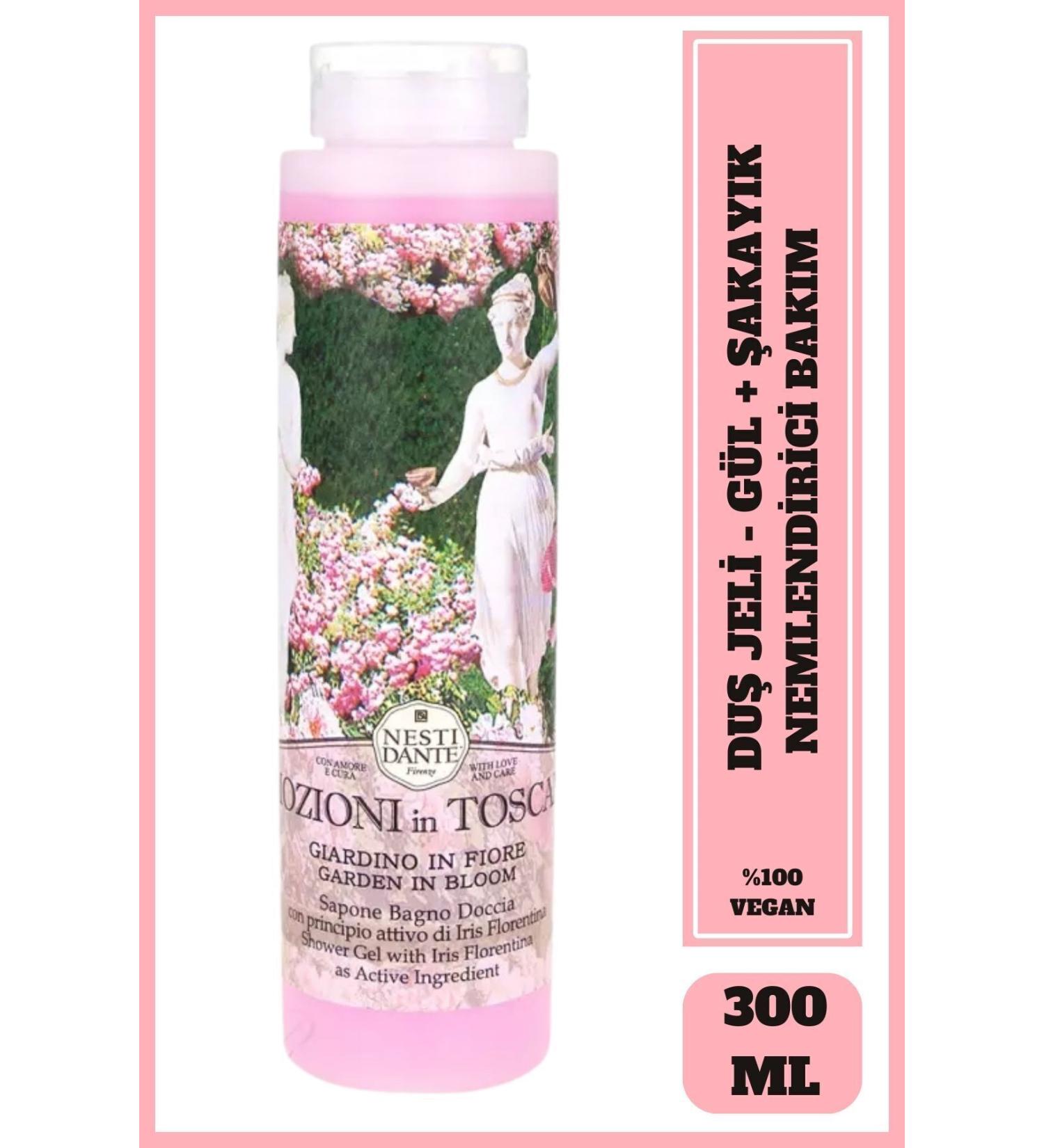 Nesti Dante Emozioni In Toscana Shower Gel 300ml | Moisturizing Care | Rose and Peony Essence