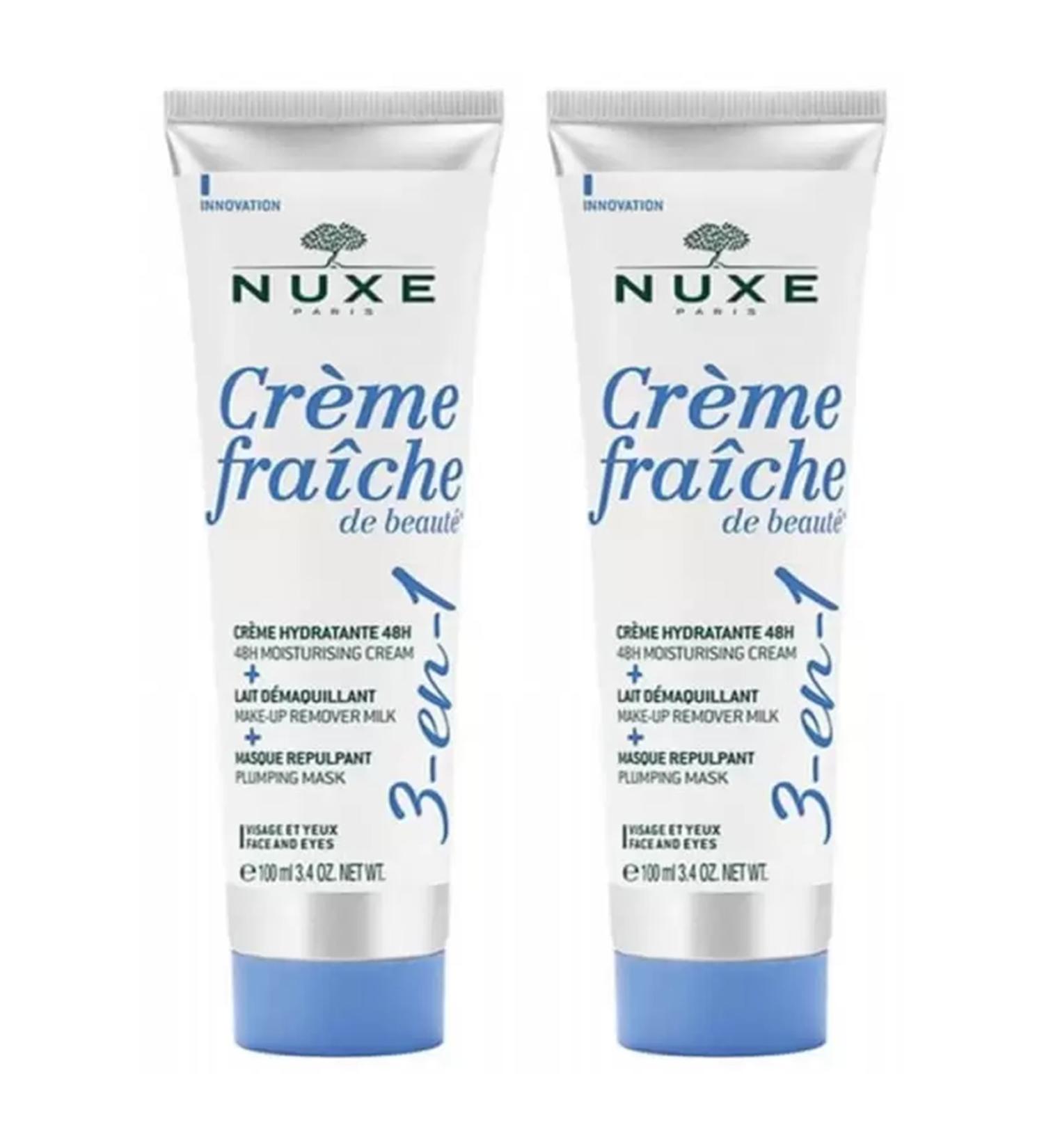 Nuxe Creme Fraiche De Beaute 3 Effect Moisturizing Cream 100 ml 2 Pieces