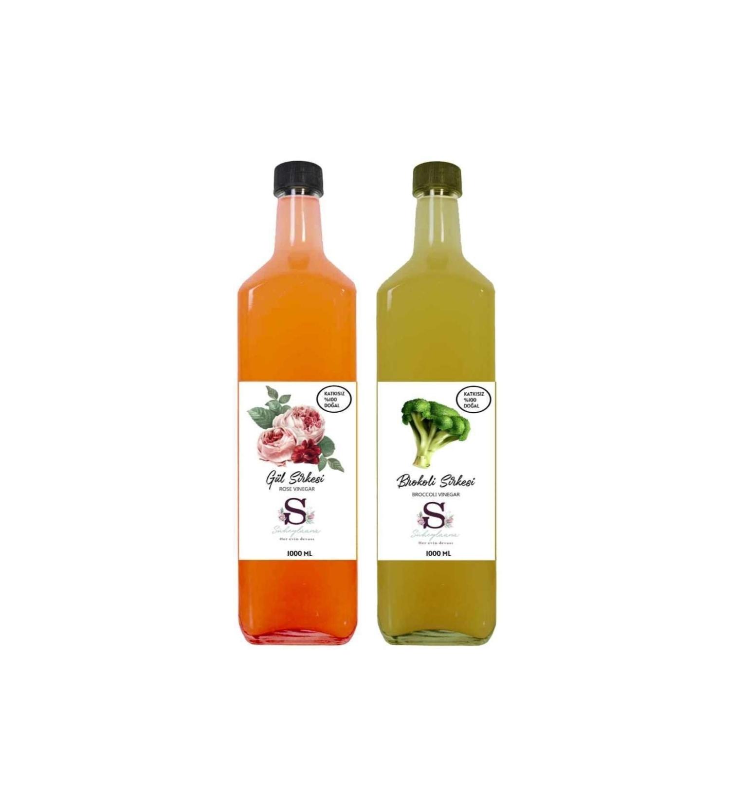 S heylaana Natural Rose Vinegar 1000 Ml - Natural Broccoli Vinegar 1000 Ml