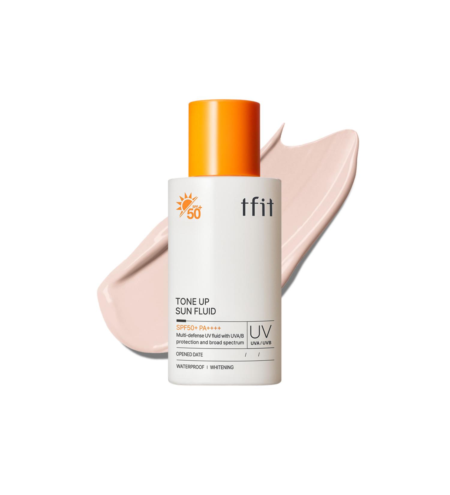 TF T Tfit Sun Cream | Tone Up Sun Fluid Spf50 50 ml Moisturizing Effect - Buy Online on GoSupps.com