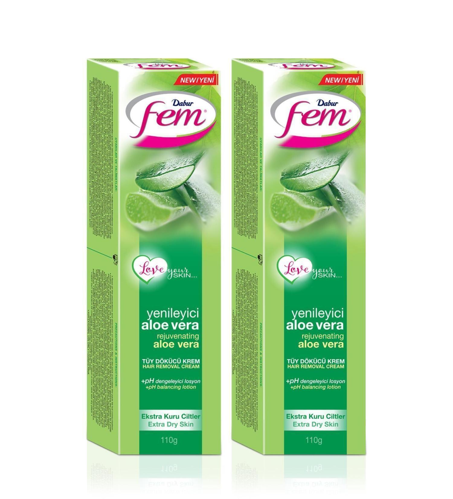Fem Aloe Vera Hair Removal Cream 110grx2