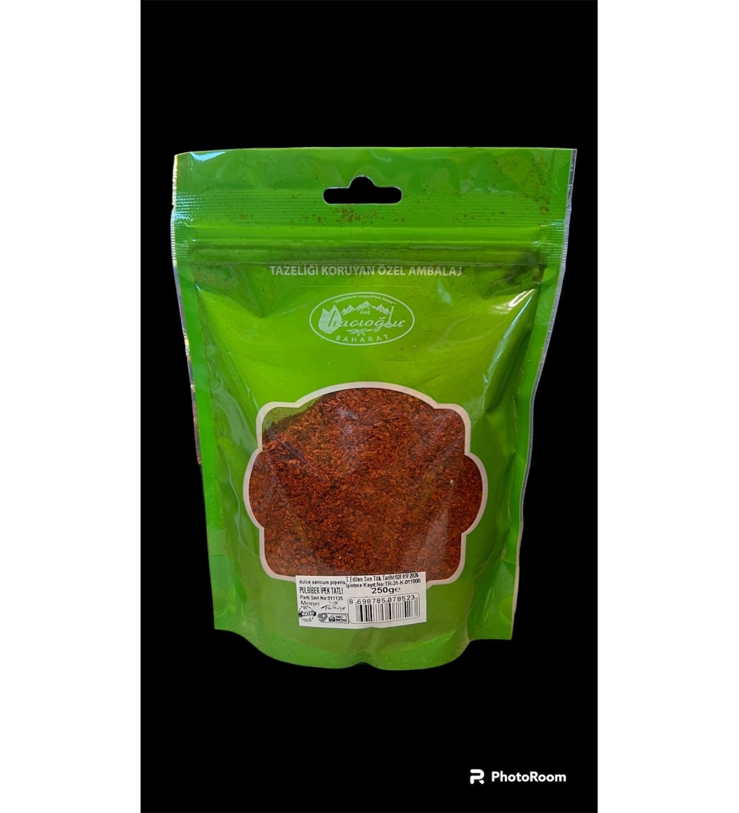 Hac o lu Spice Hatay Local Silk Red Pepper Flakes Red Pepper Hot Sweet 250 gr / 1/2 Kg