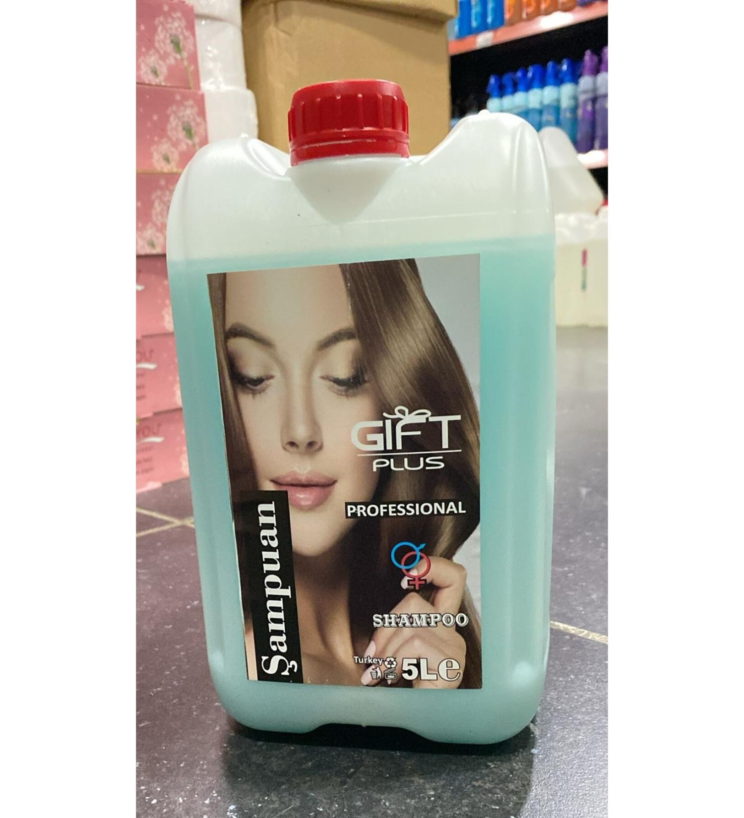 gift plus 2 in 1 Creamy Daily Care Shampoo for All Hair Types 5000 ml (5 Liters)