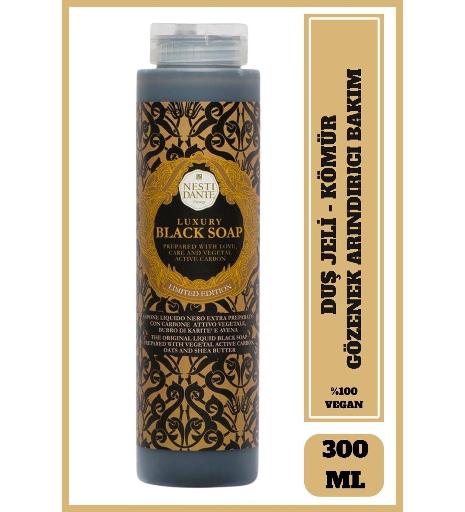 Nesti Dante Luxury Black Shower Gel 300ml | Pore Purifier | Jasmine Hyacinth Essence