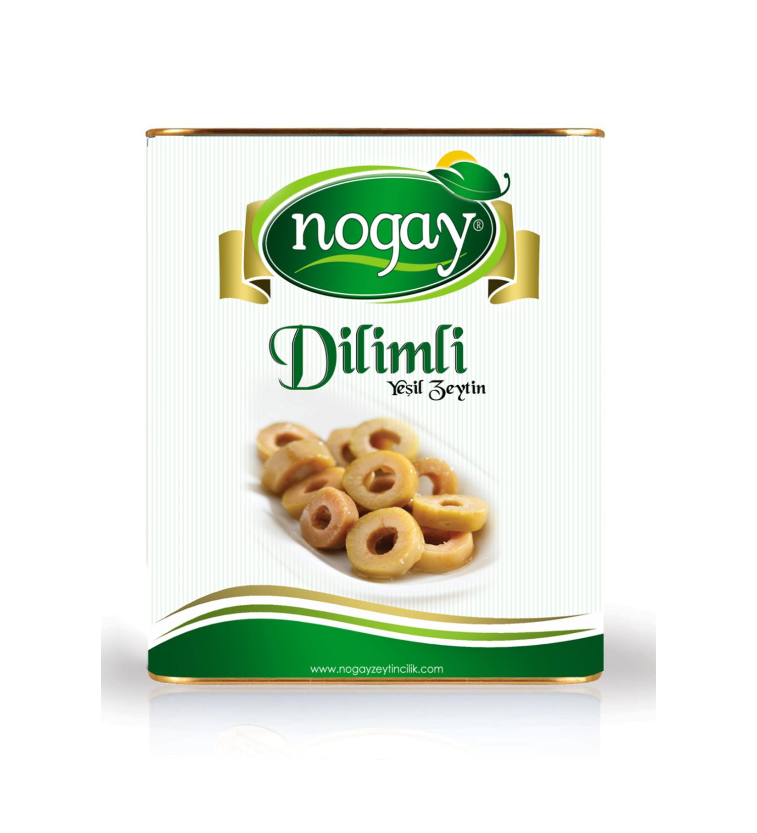 Nogay Olive Cultivation Sliced Green Olives 8 Kg Tin