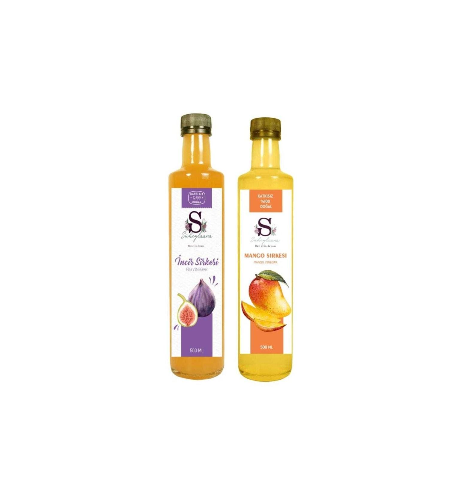 Suheylaana Natural Fig Vinegar 500 Ml And Natural Mango Vinegar 500 Ml