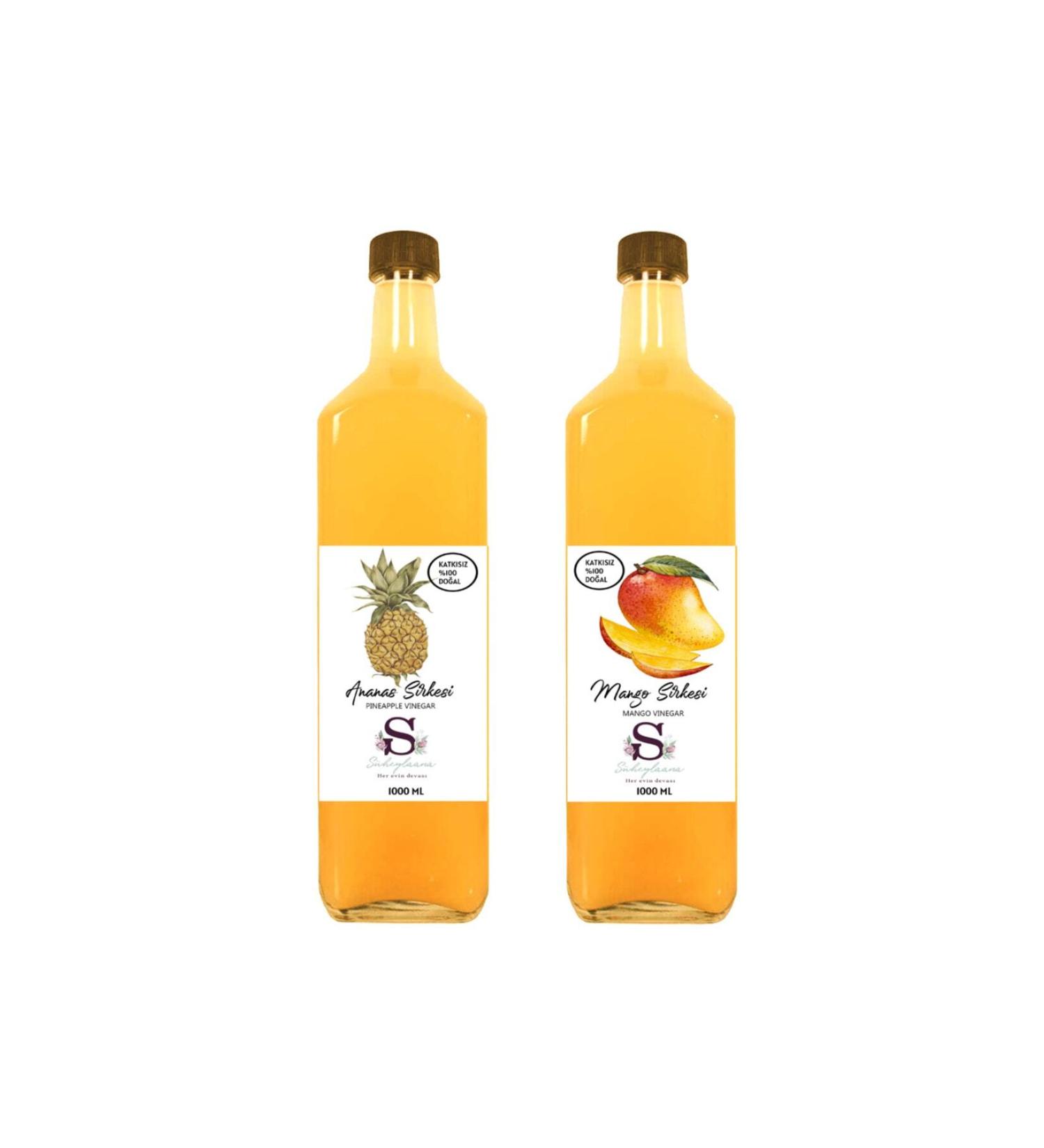 Suheylaana Natural Pineapple Vinegar 1000 Ml And Natural Mango Vinegar 1000 Ml