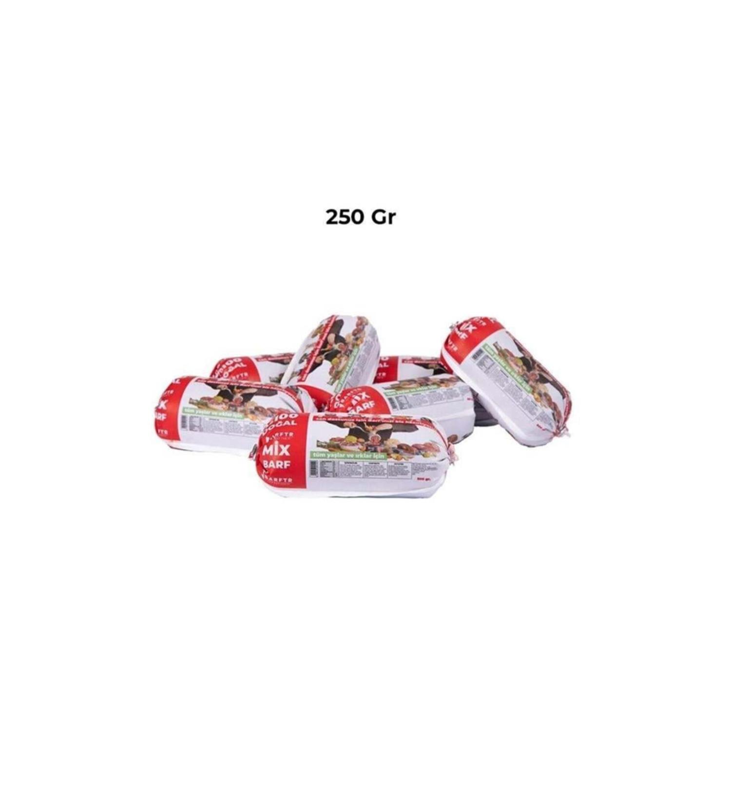BARFTR Mix Barf 10 kg 250 GR Salami Package Single Packaged Dog Food