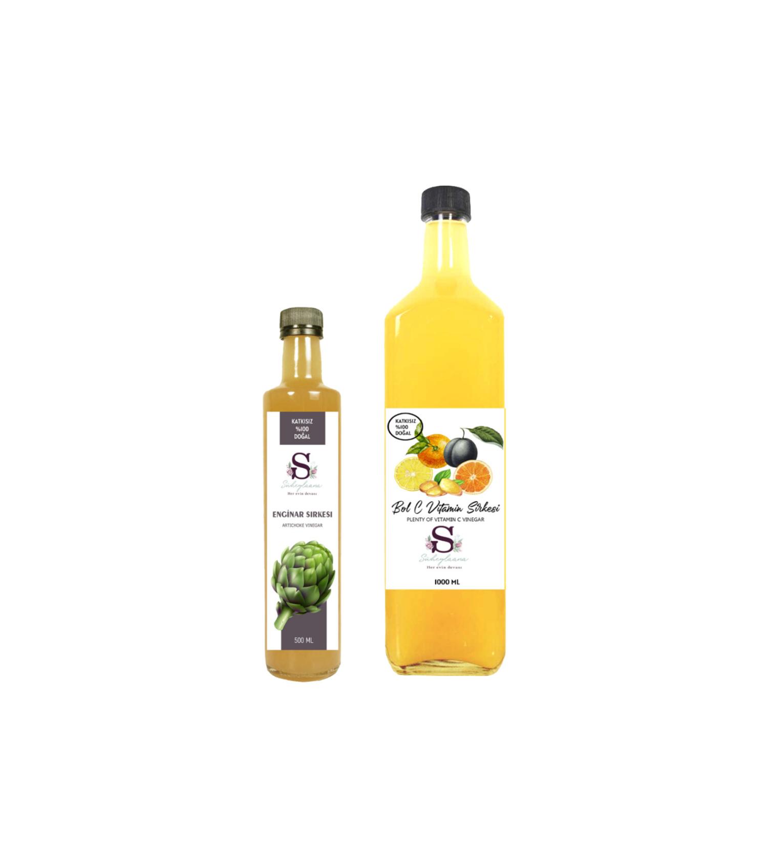 Suheylaana Natural Artichoke Vinegar 500 Ml - Natural Vitamin C Vinegar 1000 Ml