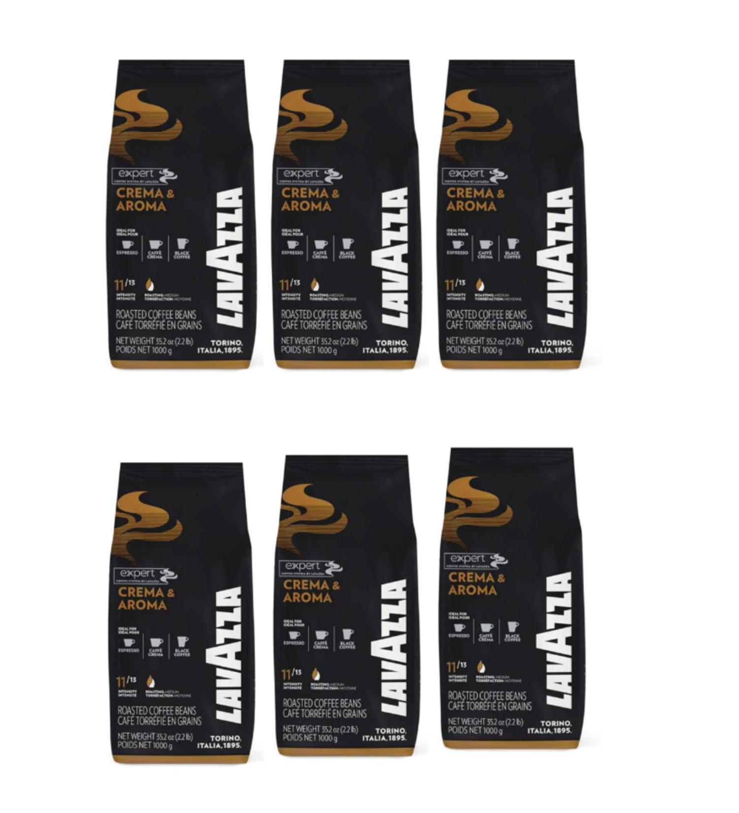 LavAzza Expert Crema E Aroma Coffee Beans 1kg X 6 Pieces