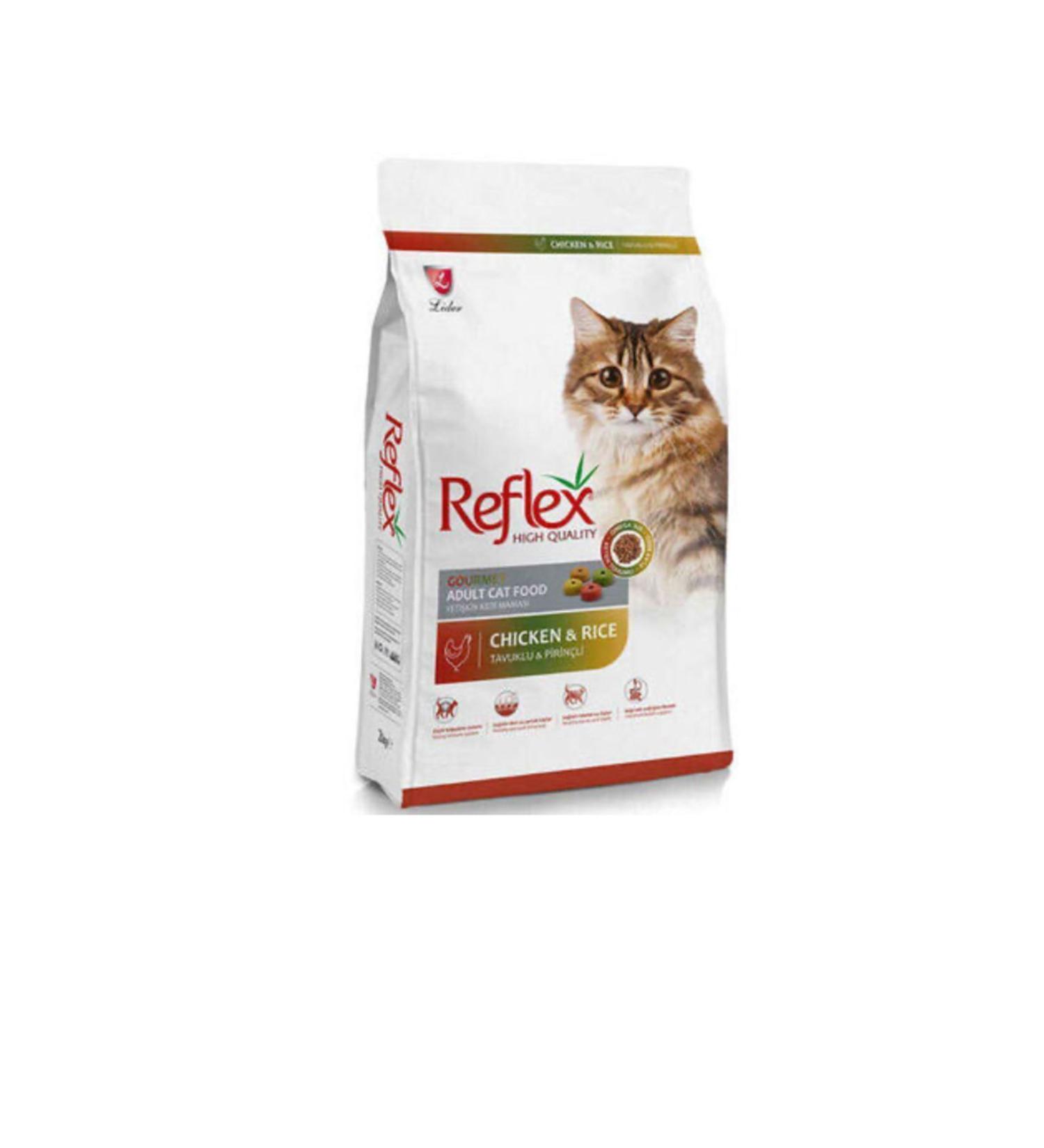 Reflex High Quality Gourmet Chicken and Rice Colorful Grain Adult Cat Food 2 Kg