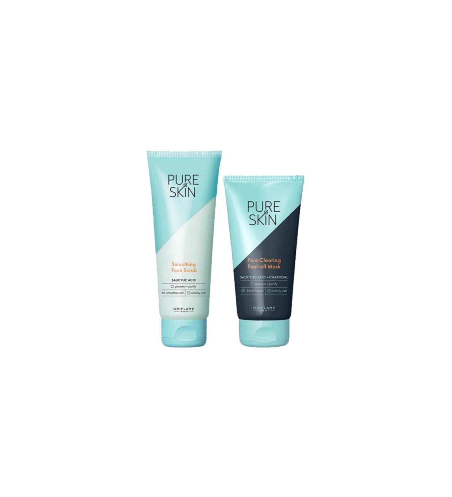 Oriflame Pure Skin Anti-Pore Peel-Off Mask & Smoothing Face Scrub