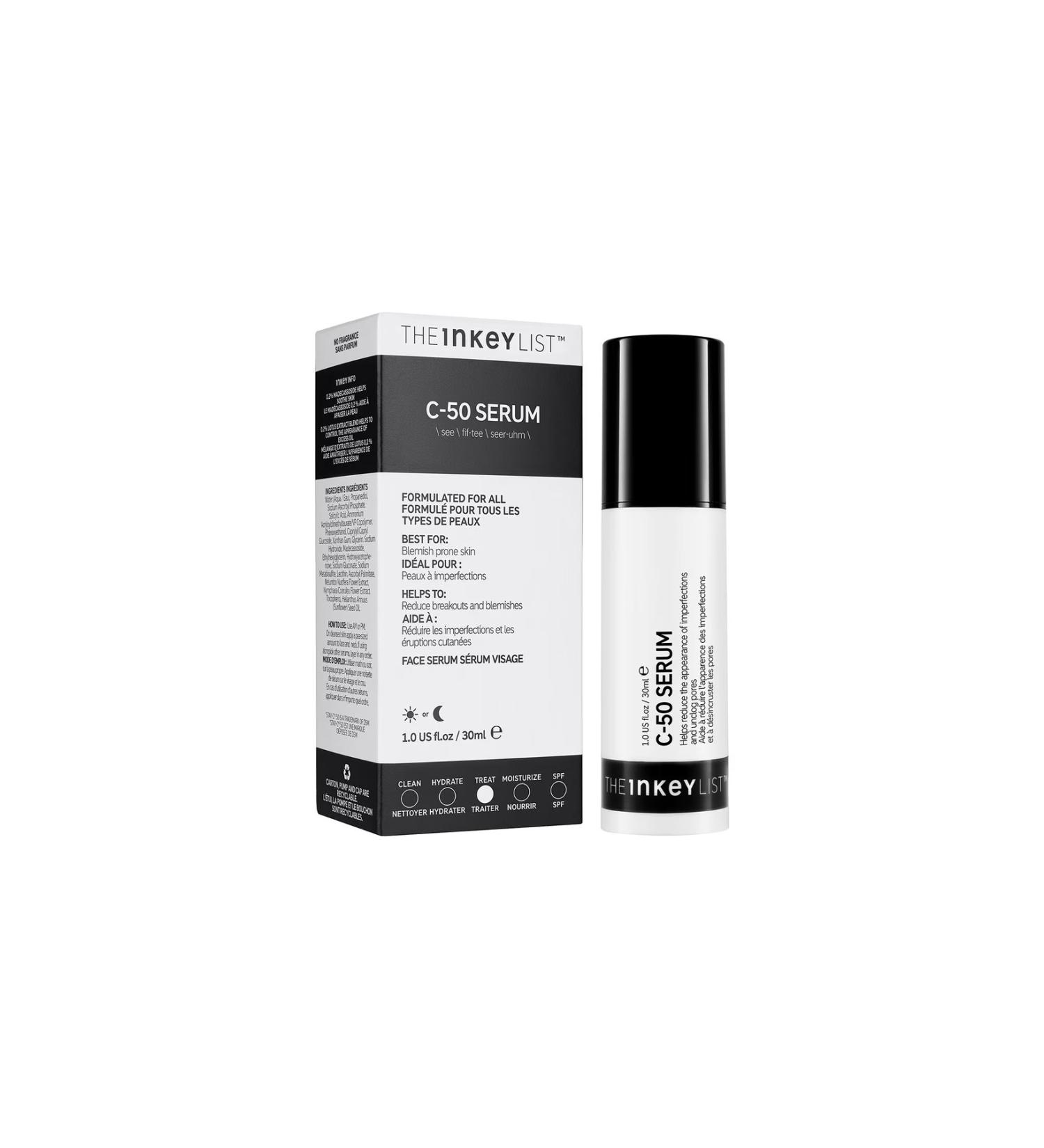 THE INKEY LIST C-50 Blemish Night Treatment - Anti-Blemish Repairing Night Treatment 30 Ml - Buy Online on GoSupps.com