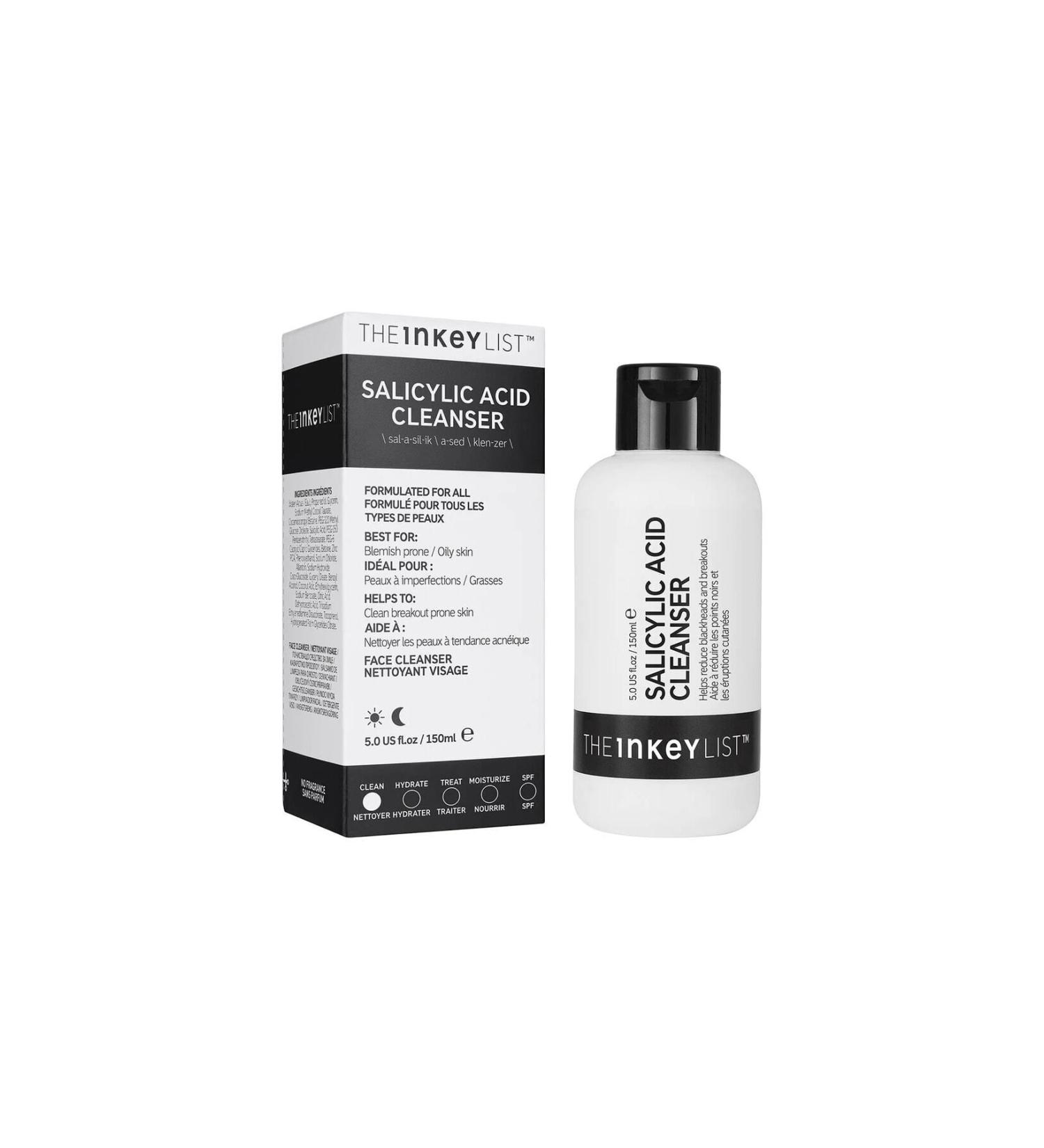 THE INKEY LIST Salicylic Acid Cleanser Anti Blackhead Salicylic Acid Facial Cleanser 150ml Renewal90