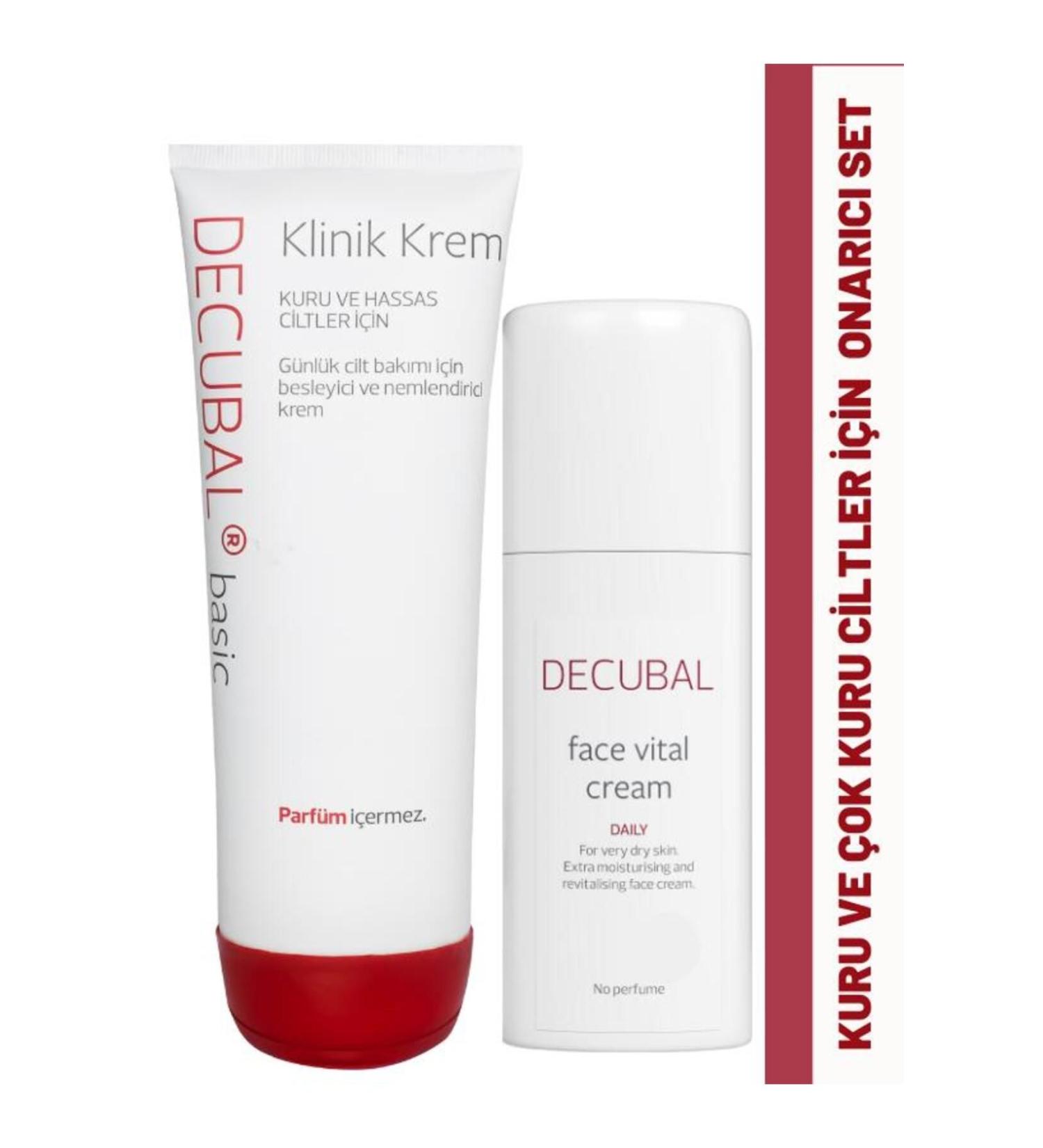 Decubal Special Repair Care Set for Dry and Very Dry Skin Clinical Cream 250 ml and Face Vital 50 ml
