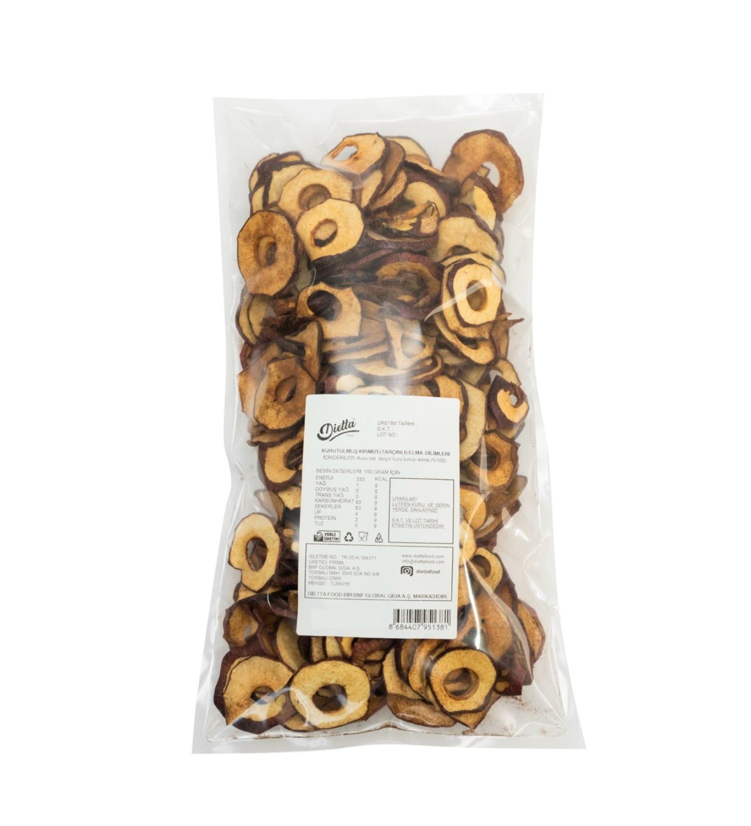 D ETTA FOOD DRIED CINNAMON APPLE SLICES 500gr