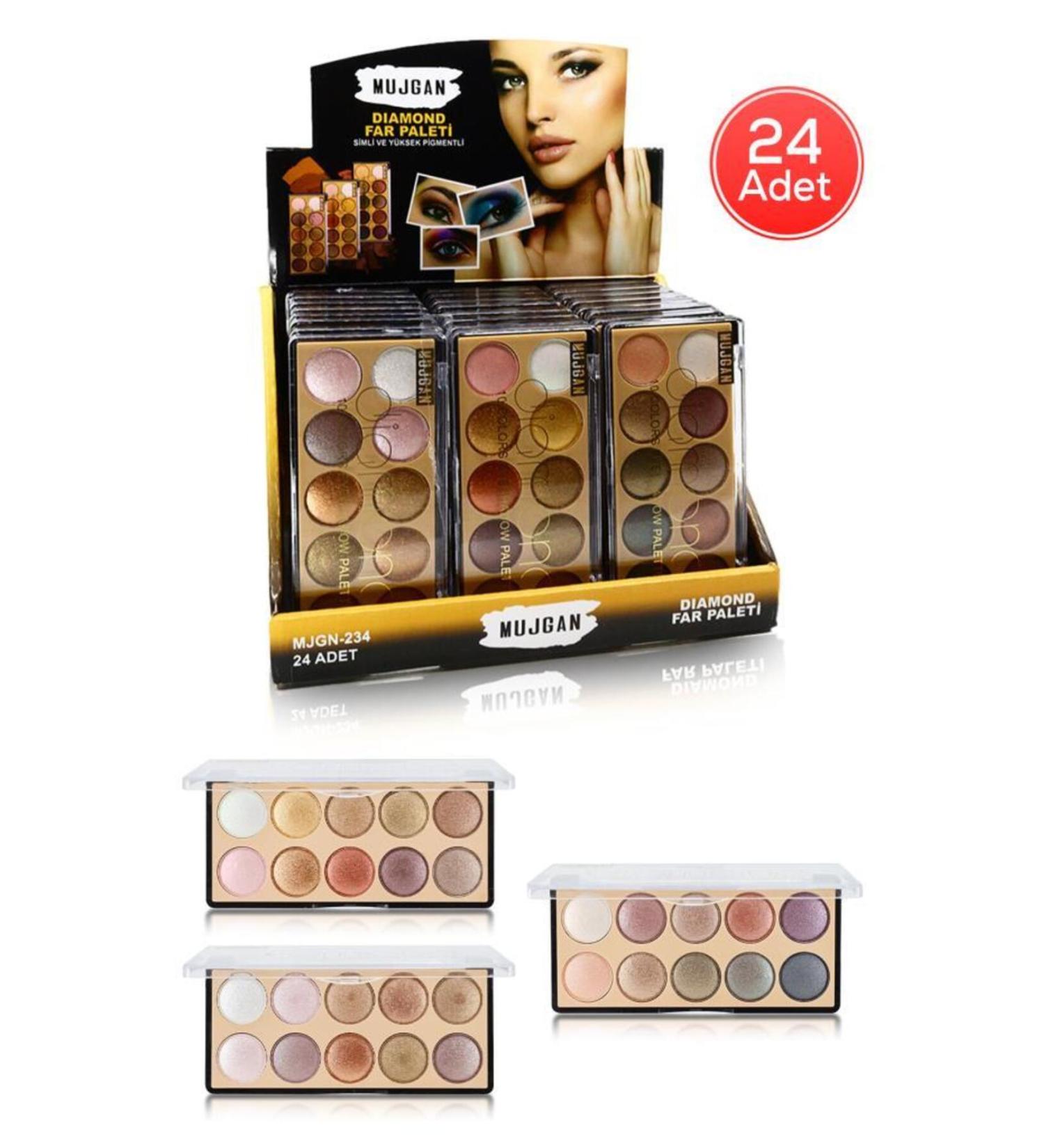 MUJGAN 24-Piece Glitter High Pigment Eyeshadow Palette - Buy Online on GoSupps.com