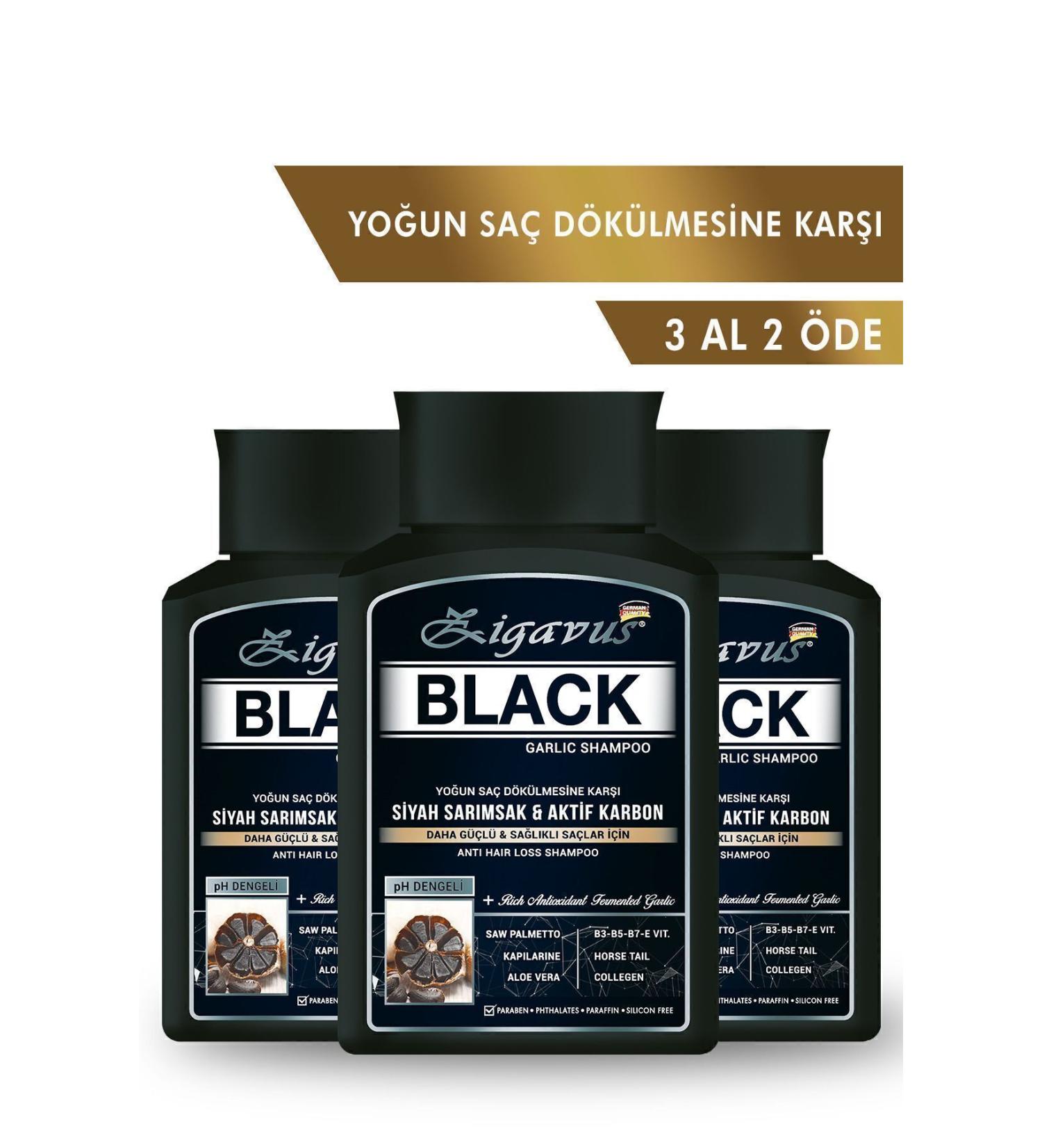 Zigavus Black - Black (Black) Garlic - Active Carbon Shampoo 300 ml Buy 3 Pay 2 8699349130763 - Buy Online on GoSupps.com