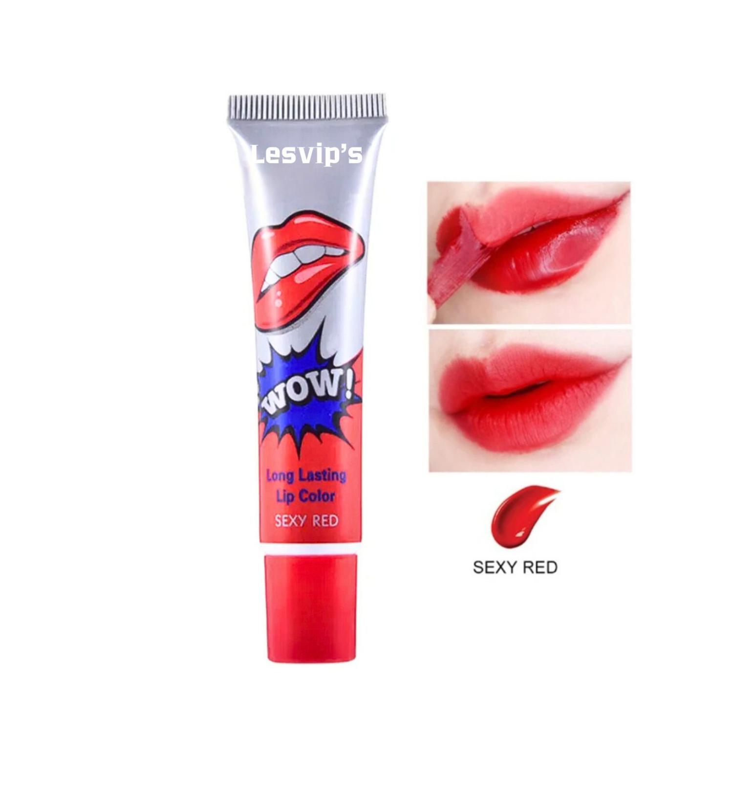 Lesvip's Waterproof Permanent Peelable Lipstick Sexy Red