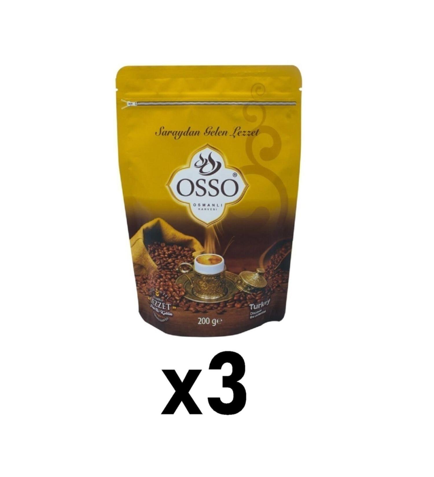 Osso Ottoman Coffee 200 gr 8 Mixed 3 Piece Set