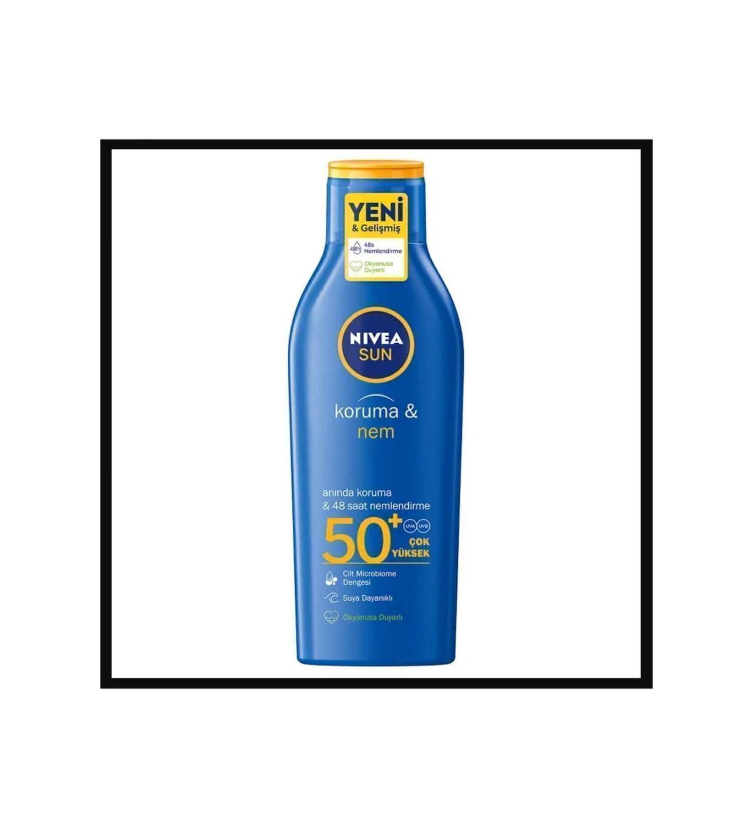 NIVEA Sun SPF50+ Sunscreen and 48 Moisturizing Sun Lotion 200 ml
