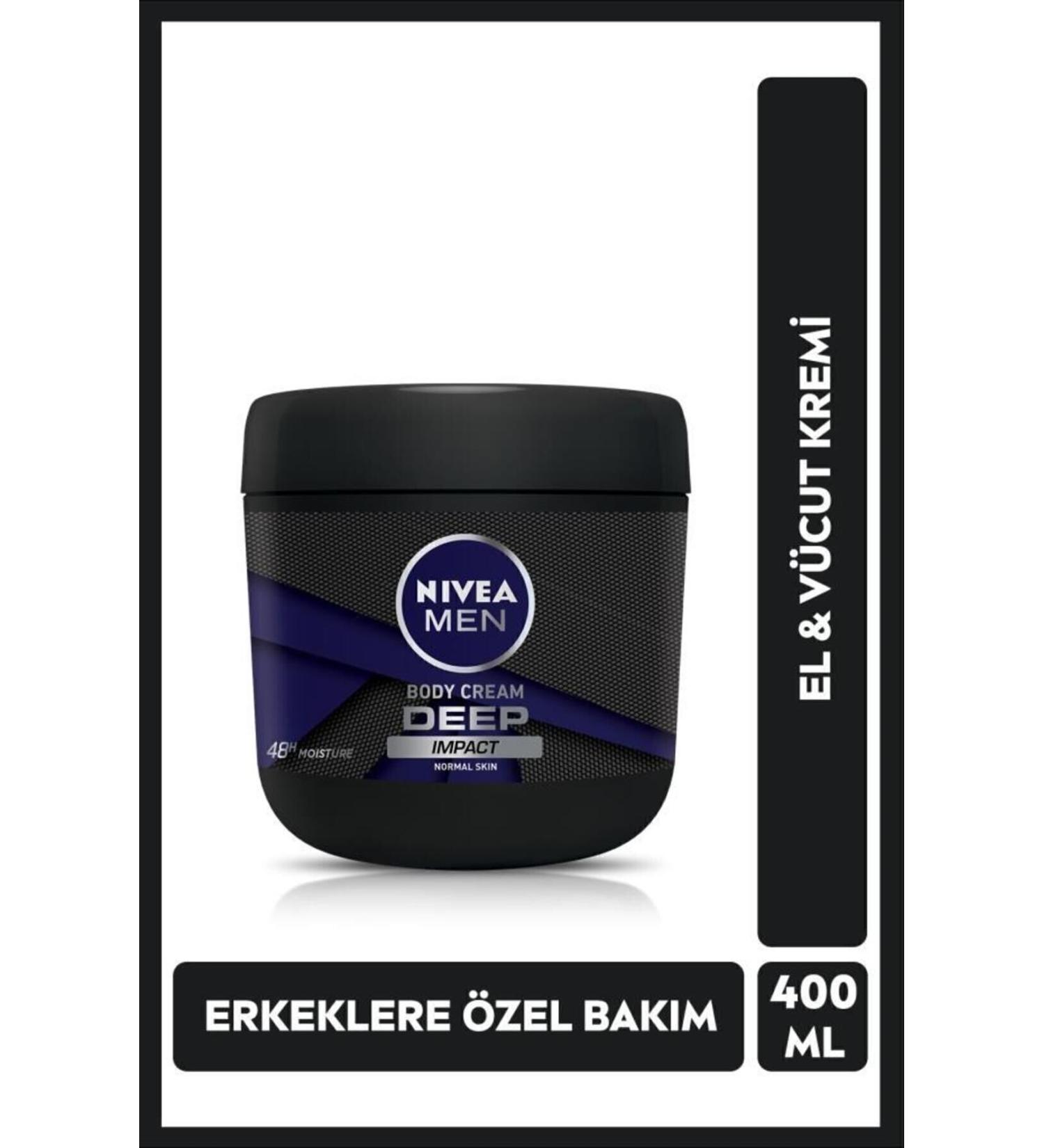 NIVEA Men Hand and Body Cream Deep Impact 400 Ml Moisturizing for Normal Skin - Buy Online on GoSupps.com