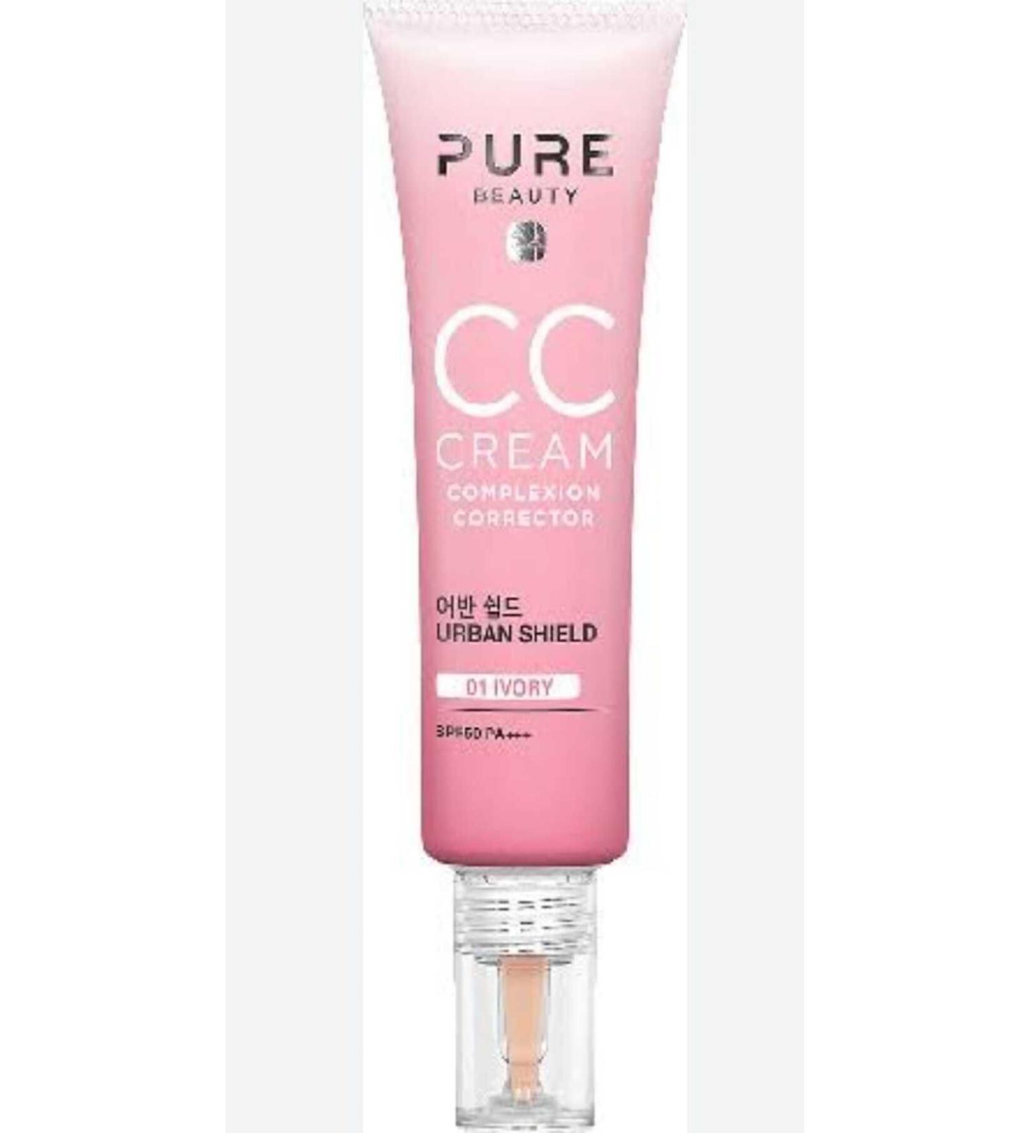 PURE BEAUTY CC Cream Spf50 Pa+++ Ivory Paraben Alcohol Free Luminous Look Moisturizer 30 ml - Buy Online on GoSupps.com