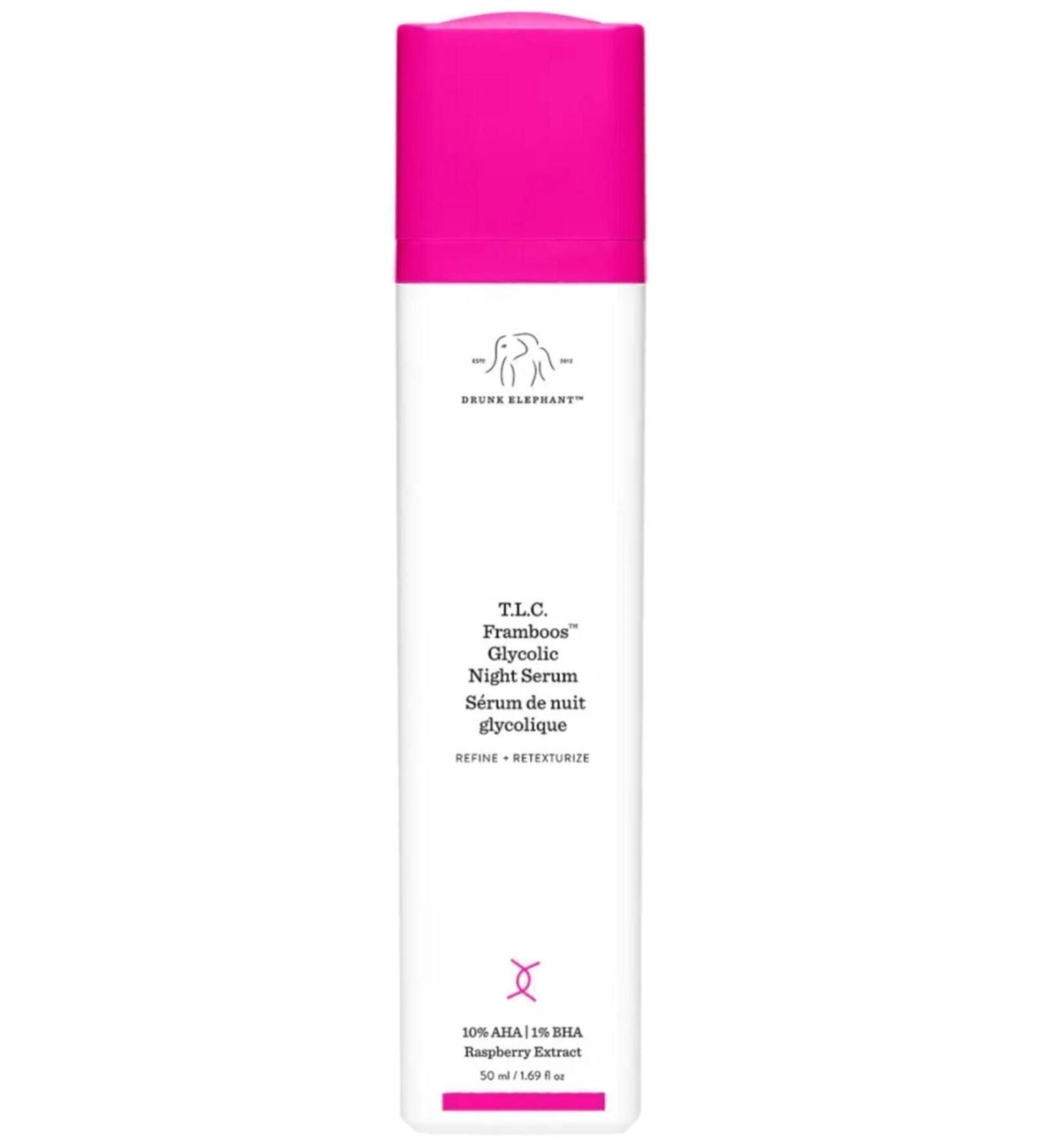 Drunk Elephant Tlc Framboos Glycolic Night Serum 50 ml - Buy Online on GoSupps.com