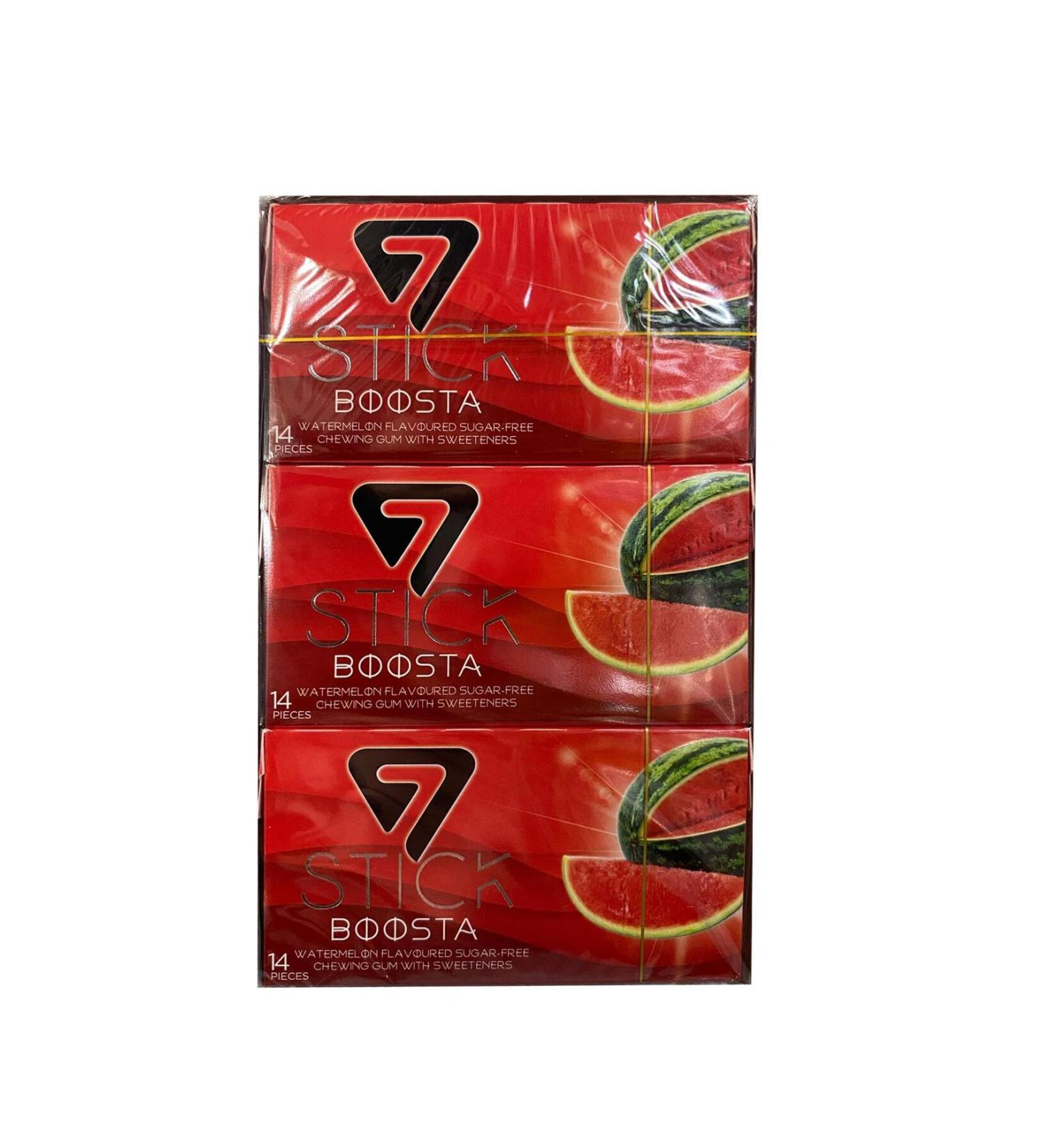 7 STICK Watermelon Flavored Sugar Free Gum 29 gr X 12 Pack