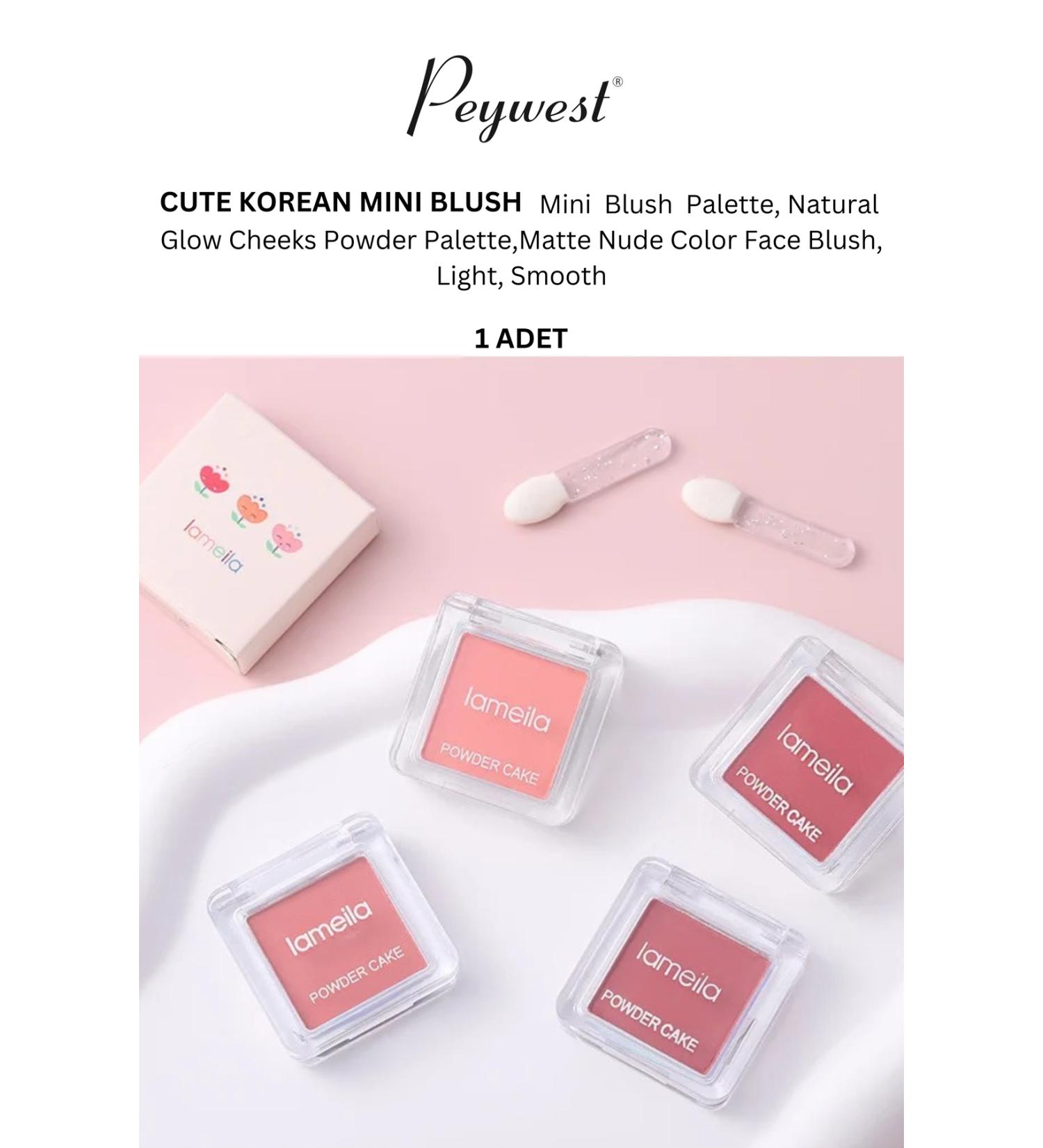 PEYWEST Professional Mini Blush 1 Piece Natural Cute Korean Mini Blush Powder Palette - Buy Online on GoSupps.com