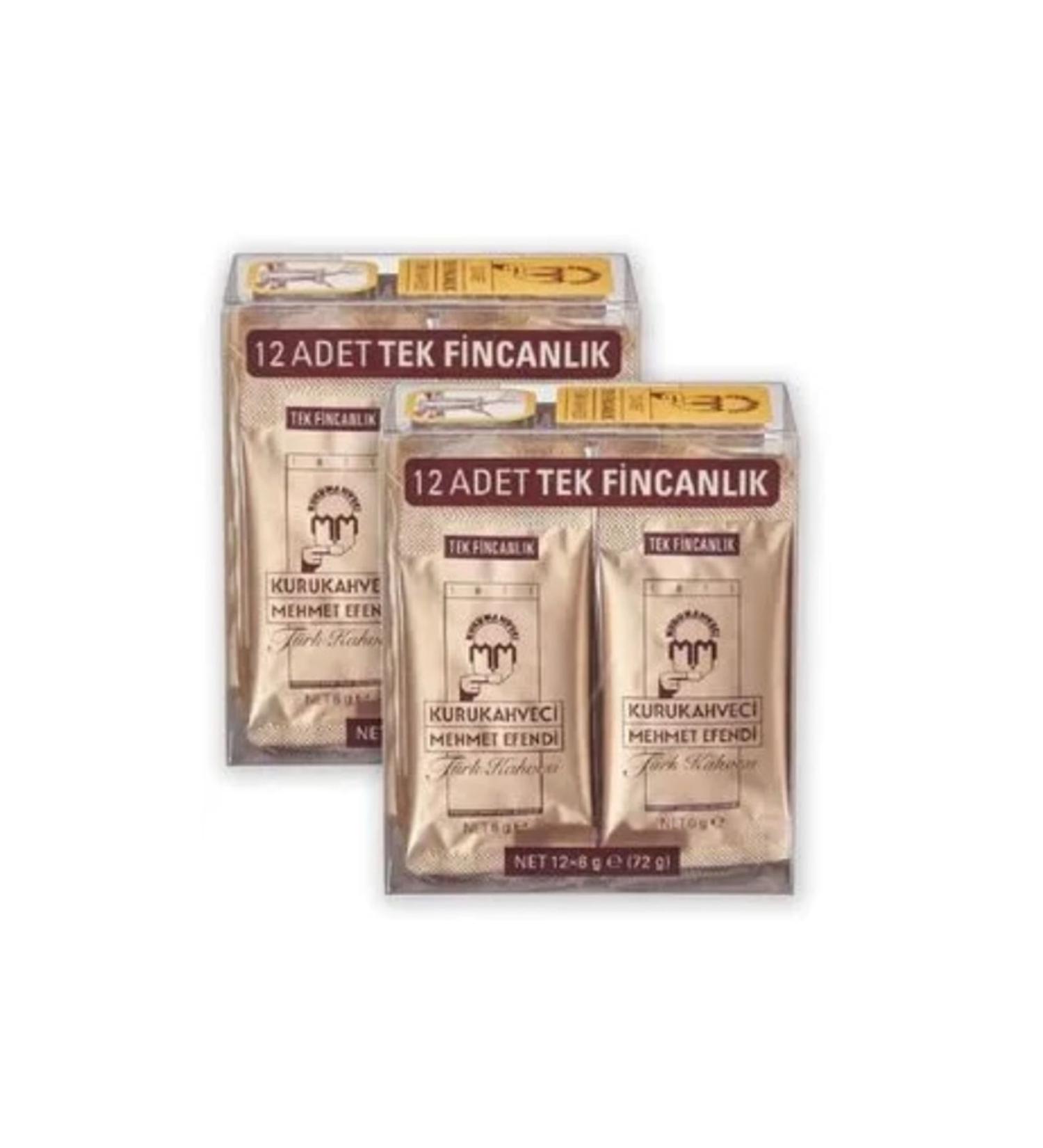 Mehmet Efendi Turkish Coffee Single Cup 12x6 Gr - 2 Pack - Buy Online on GoSupps.com