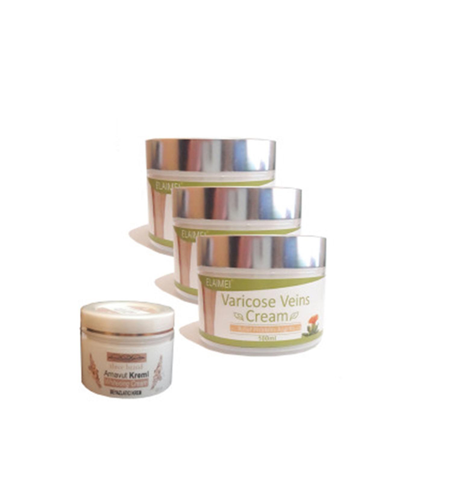 H NTOHU Veins Cream 100ml 3 Pieces + 100ml Albanian Whitening Cream