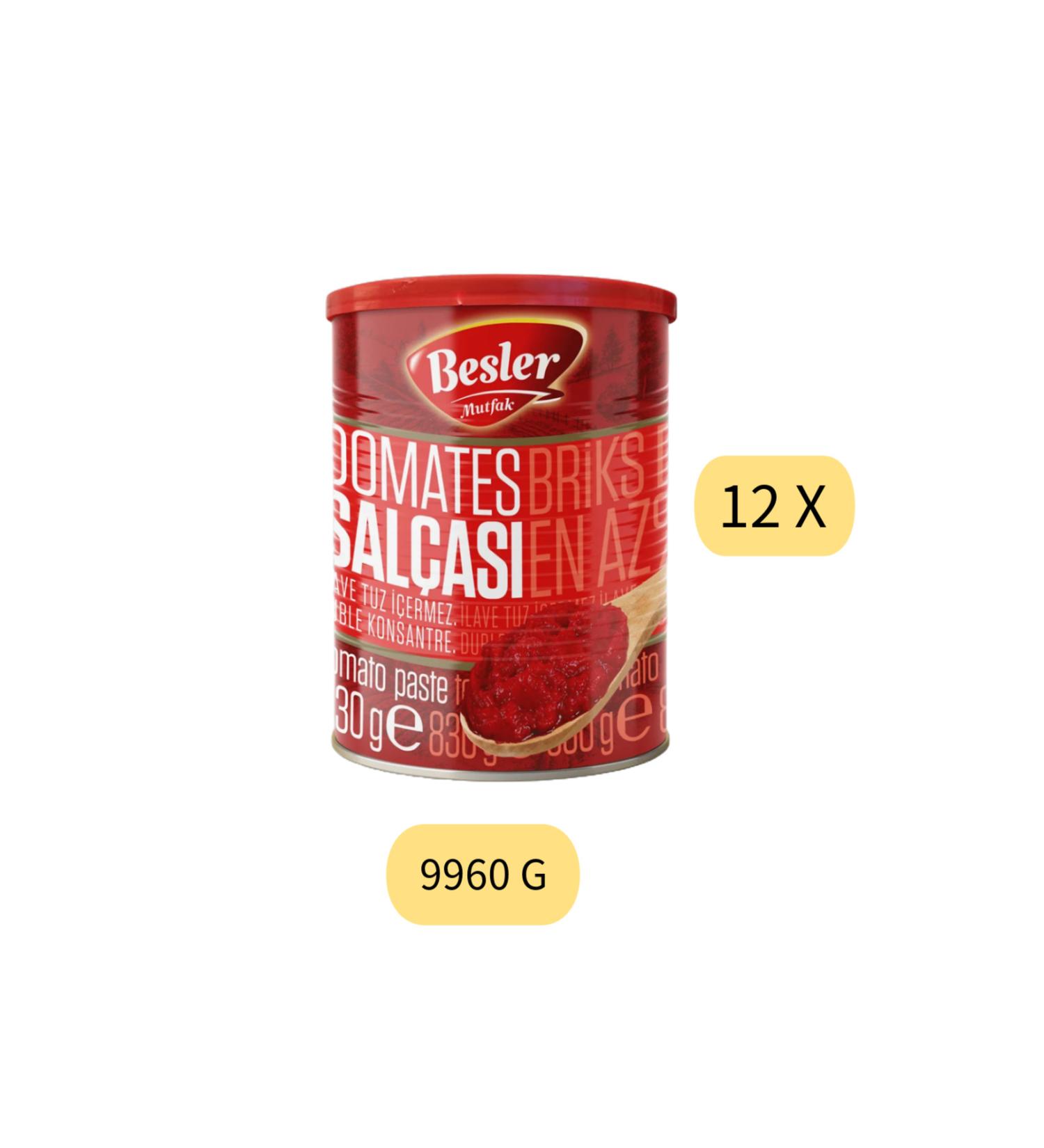 Besler Tomato Paste 830g 12 Pieces 9960g
