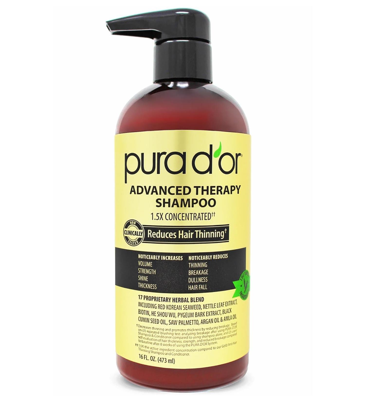 Pura D'or Advanced Therapy Shampoo for Fine Hair 473ML - Buy Online on GoSupps.com