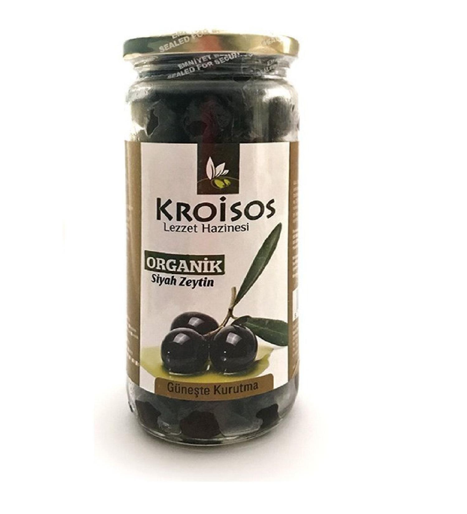 Kroisos Organic Black Olives Sun Drying 310 Gr