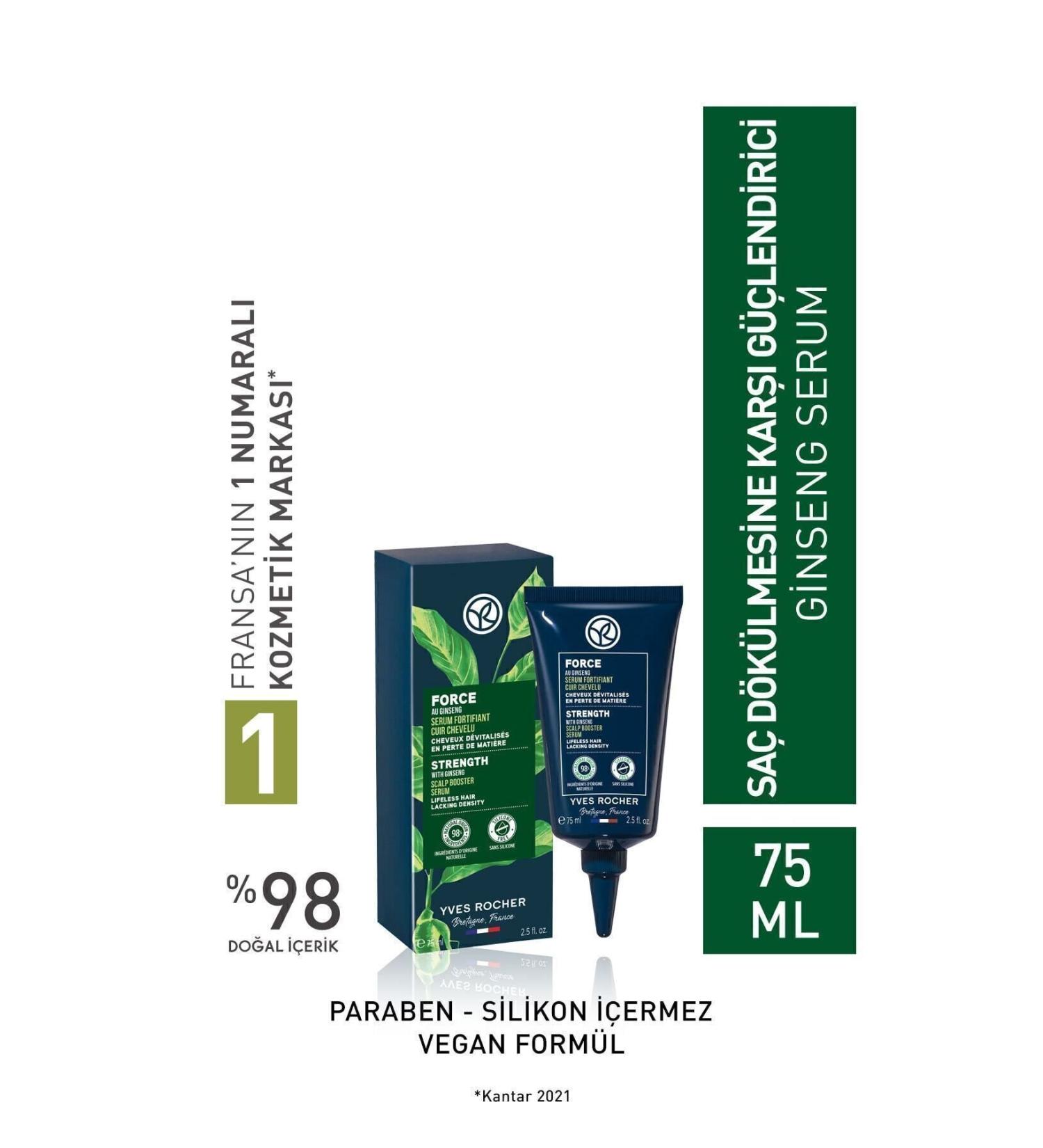 Yves Rocher Anti-Hair Loss Strengthening Ginseng Serum - Vegan-75 ml + LaRochePosay Gel - Buy Online on GoSupps.com