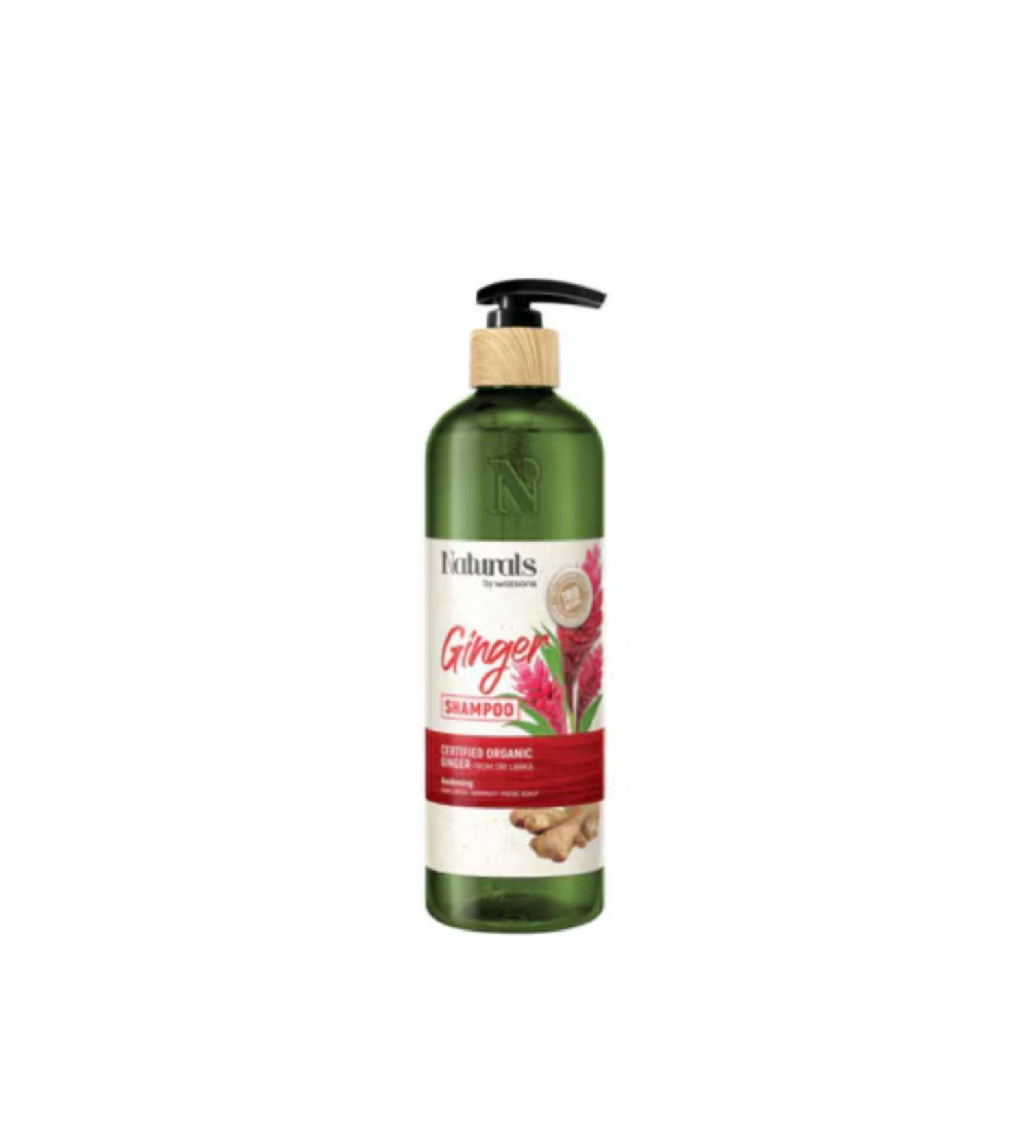 Naturals By Watsons Organic Sri Lankan Ginger Shampoo 490 ml / For Lifeless and Dandruff Prone Hair