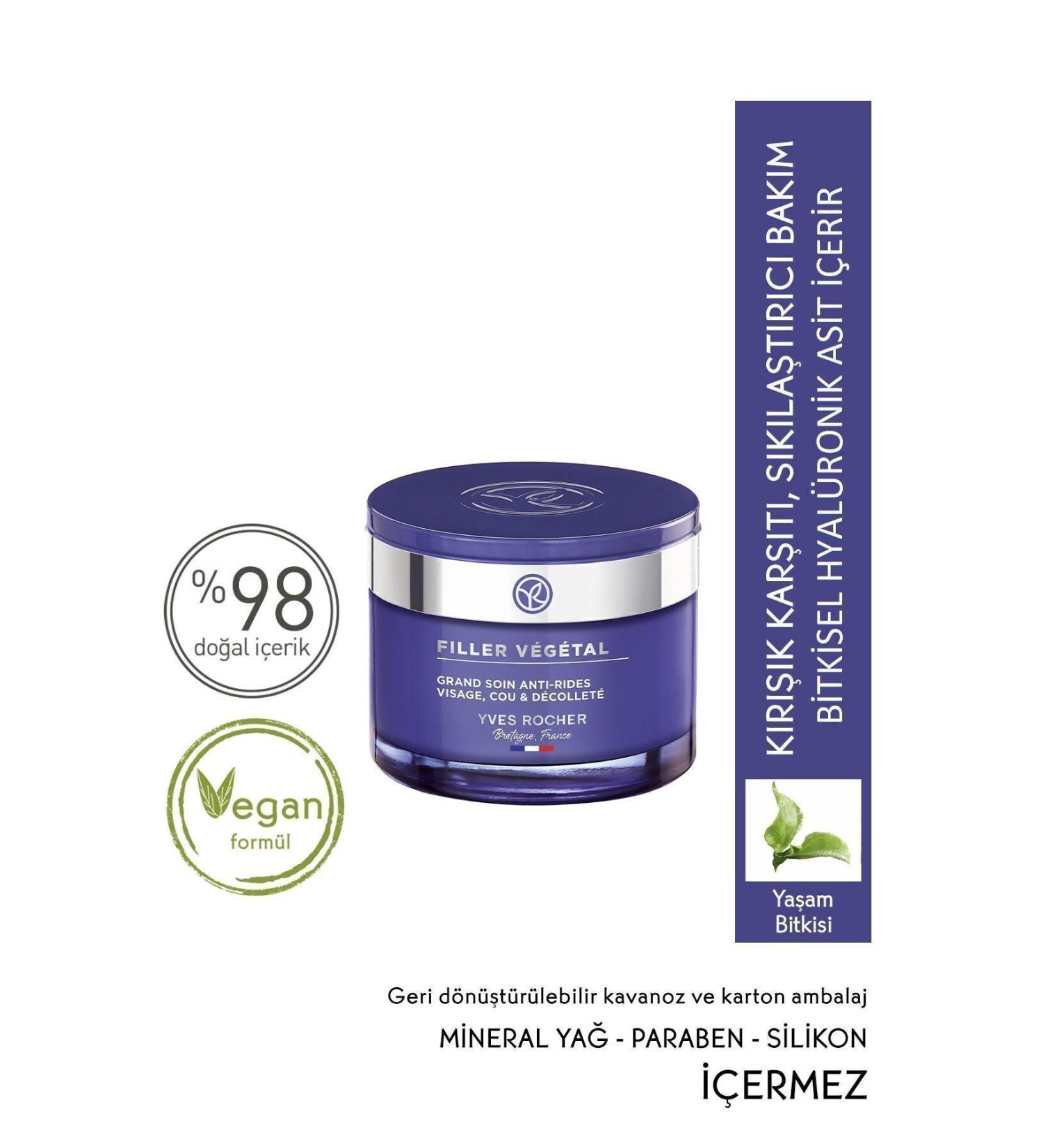 Yves Rocher Plumping Herbal Hyaluronic Care Face Neck Decollete Cream / LaRochePosay Gel Gift