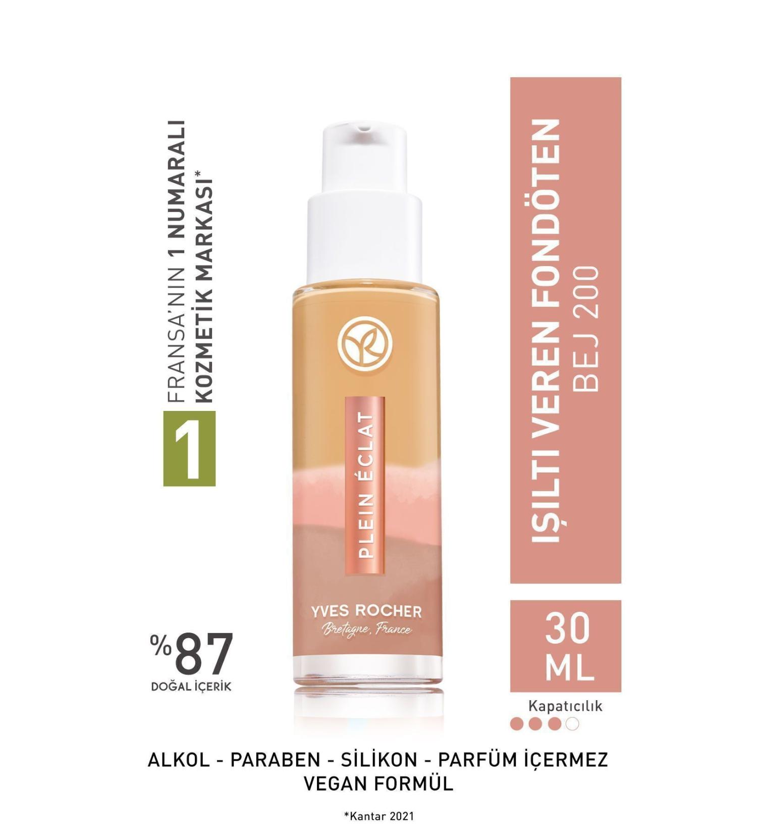 Yves Rocher Detox Effect Luminous Foundation - Beige 200- 30 Ml + Eye Make-up Remover 100 ml - Buy Online on GoSupps.com