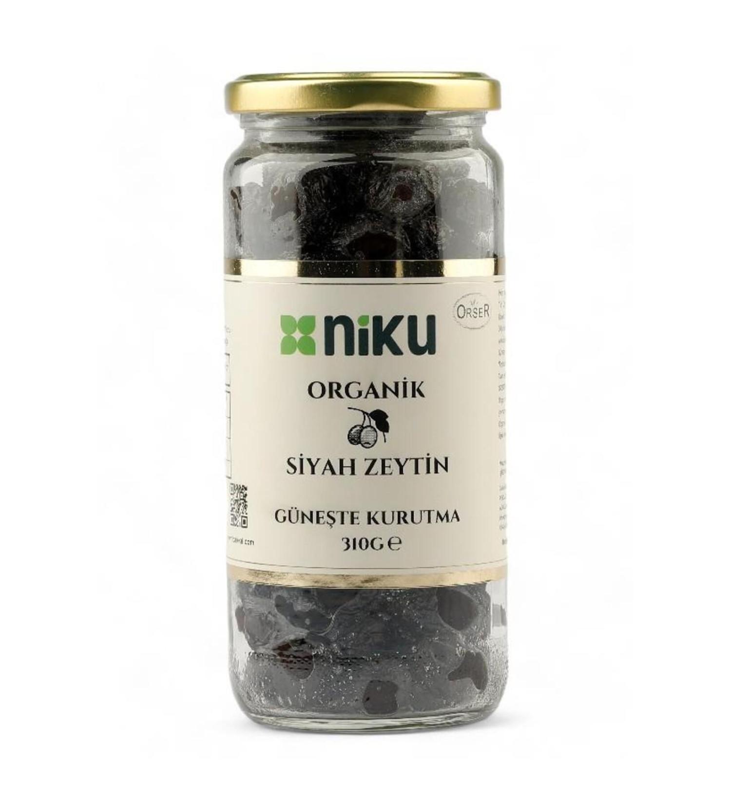NIKU Organic Black Olives Sun Drying 310GR - Buy Online on GoSupps.com