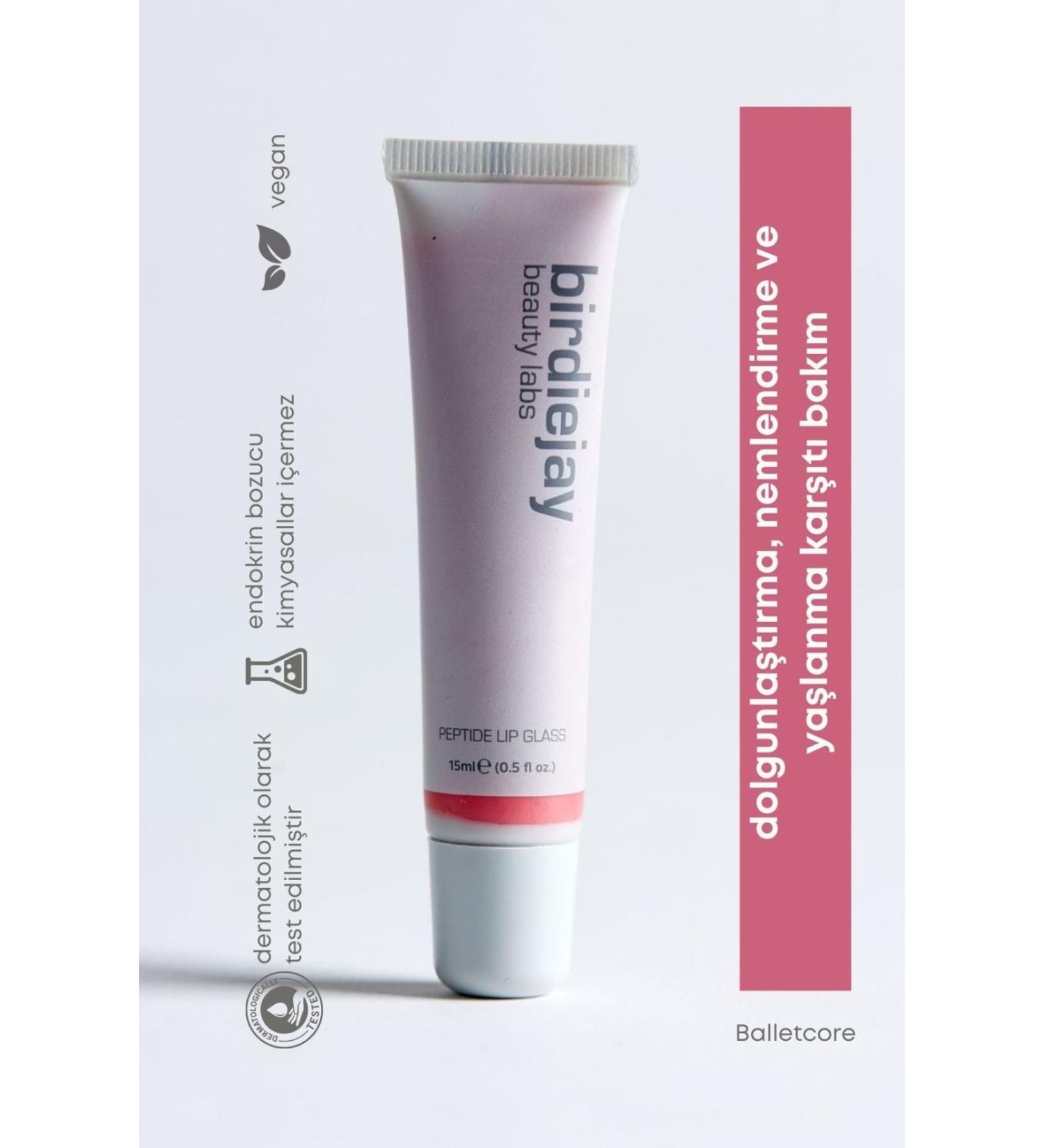 Birdiejay Peptide Lip Balm | Shine Moisturizer Lip Care 15 ml | Pink - Buy Online on GoSupps.com