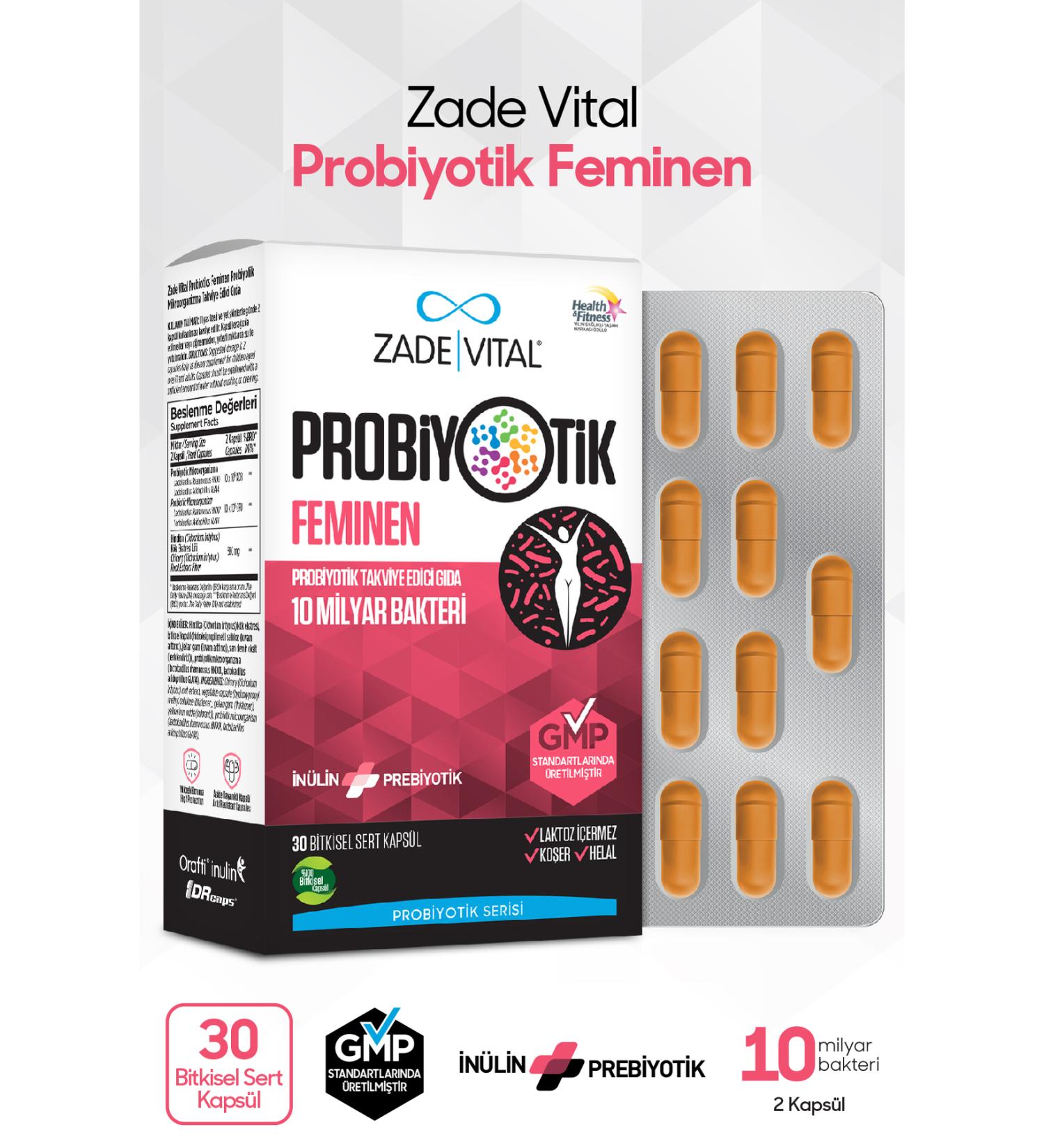 Zade Vital Zadevital Probiotic Feminine 30 Capsules - Buy Online on GoSupps.com