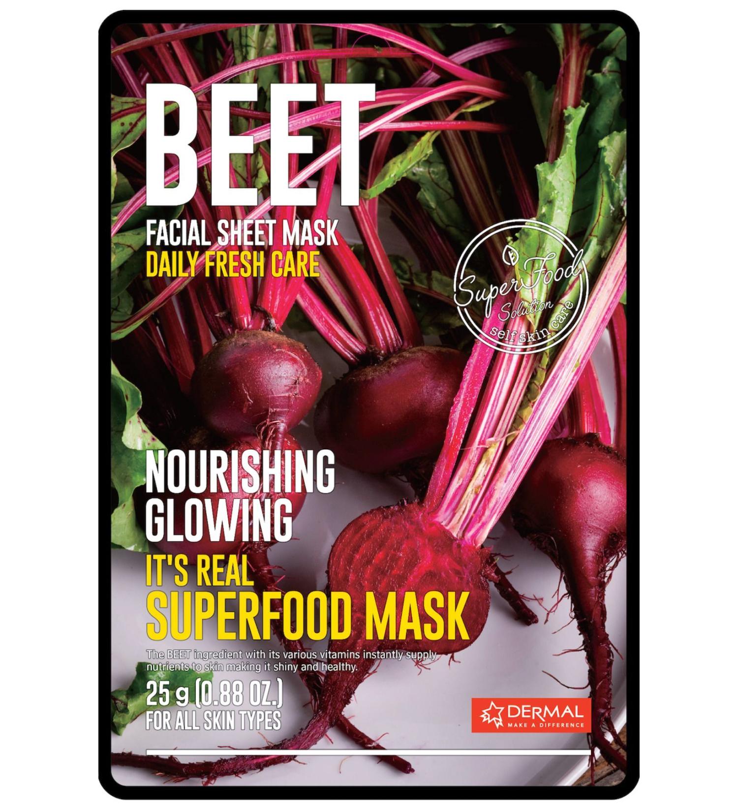 Dermal Nourishing and Revitalizing Superfood Beetroot Mask for All Skin Types 25 gr