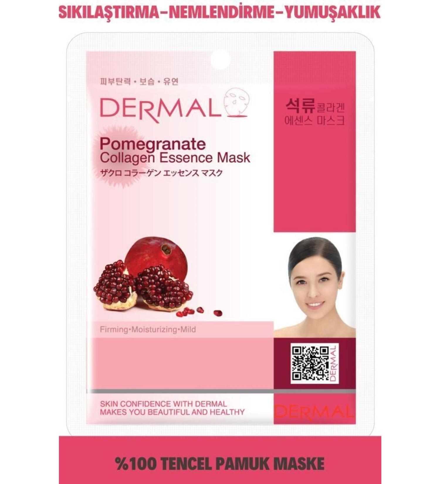 Dermal Firming Moisturizing and Softening Pomegranate Extract Collagen Mask 23 gr