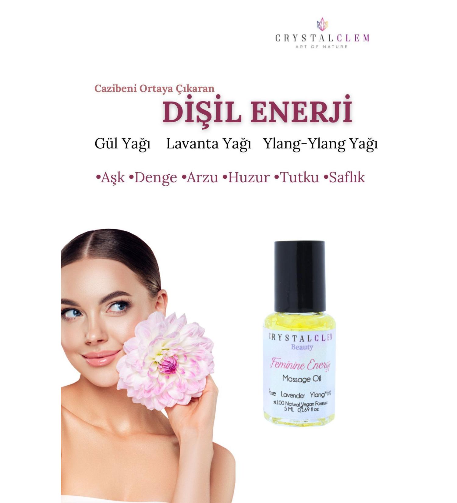 Crystalclem Beauty Lavender Rose Jojoba Ylang Ylang Feminine Energy Aura Booster Nourishing Repairing Women's Massage Oil - Buy Online on GoSupps.com