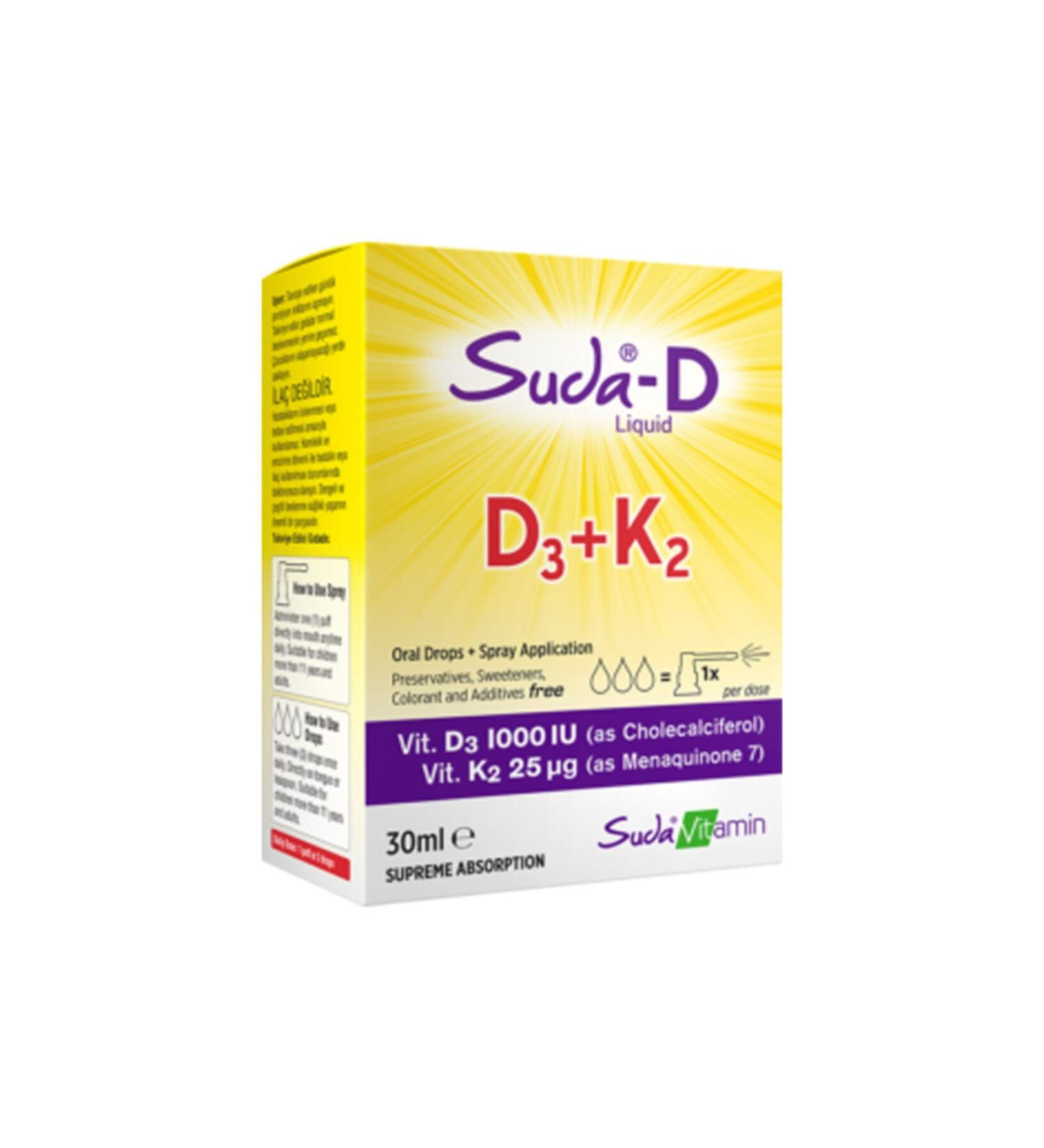 D Liquid D3+k2 Vitamin in Water